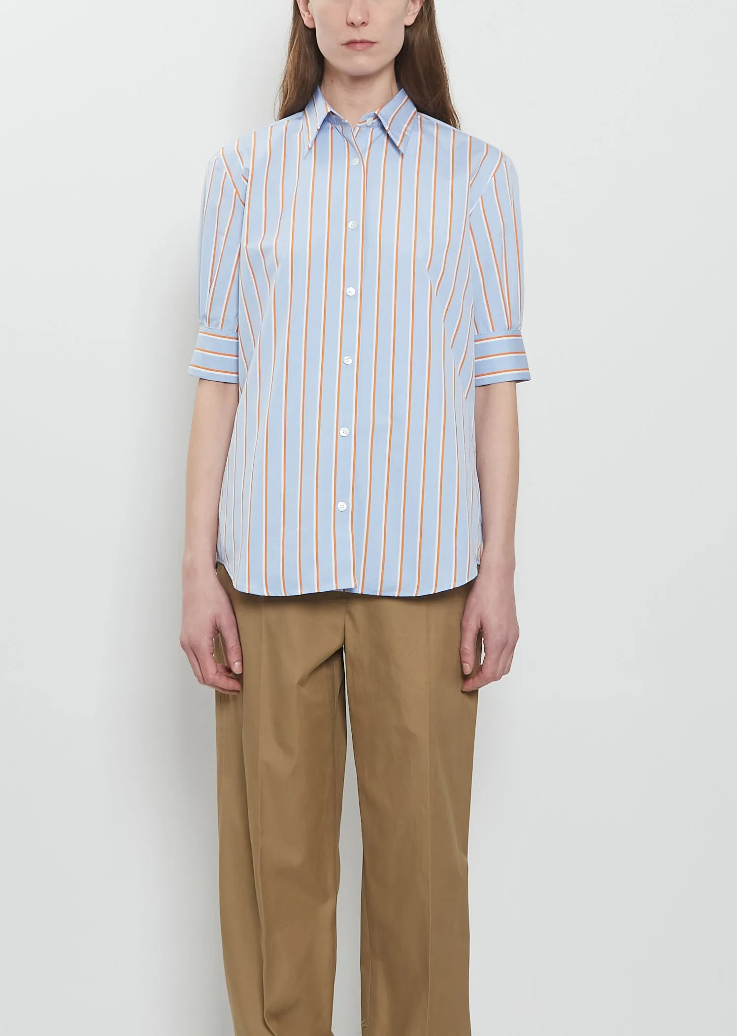 Celindo Cotton Shirt — Light Blue sold by La Garconne