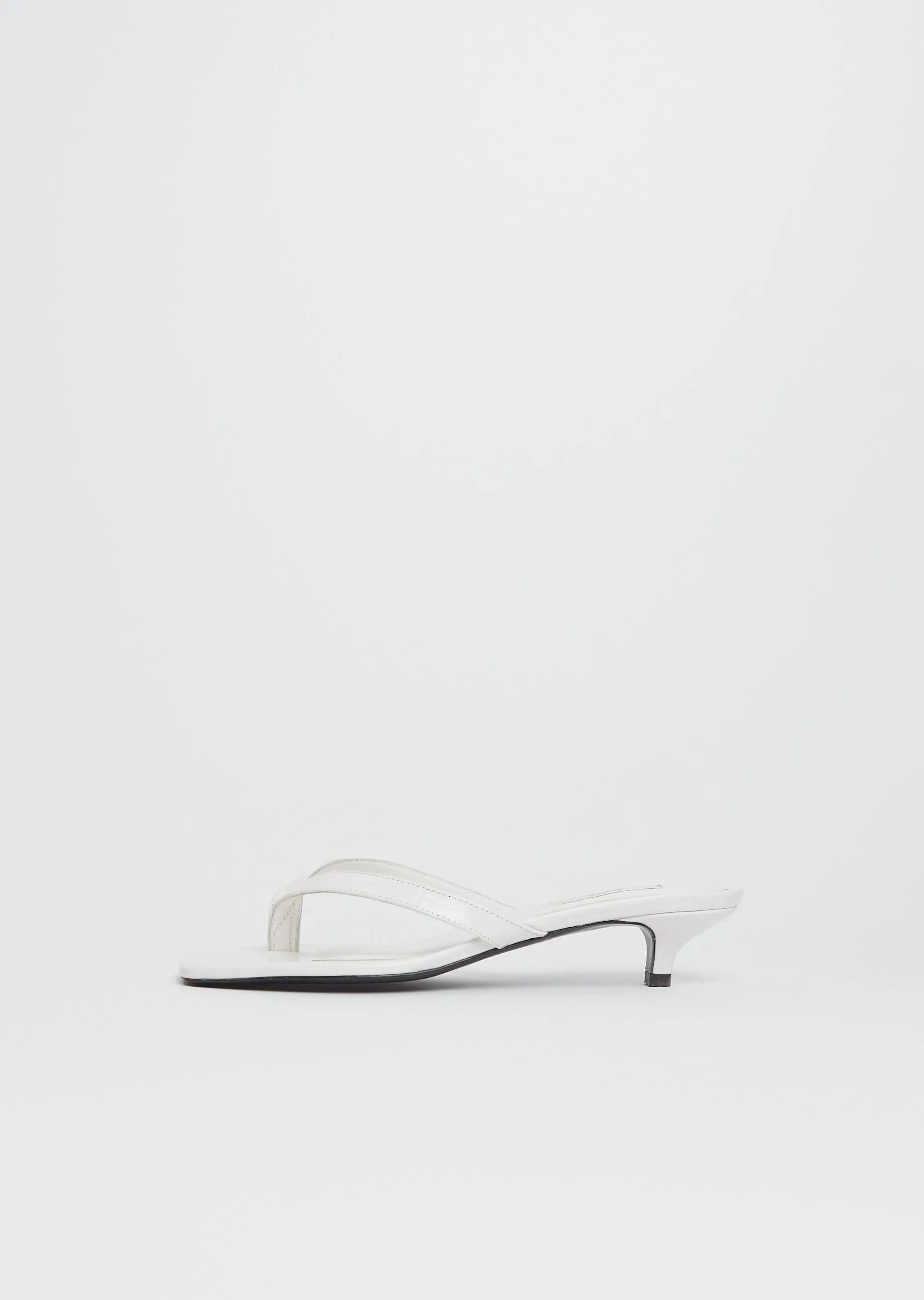 Croco-Embossed Heeled Sandal sold by La Garconne