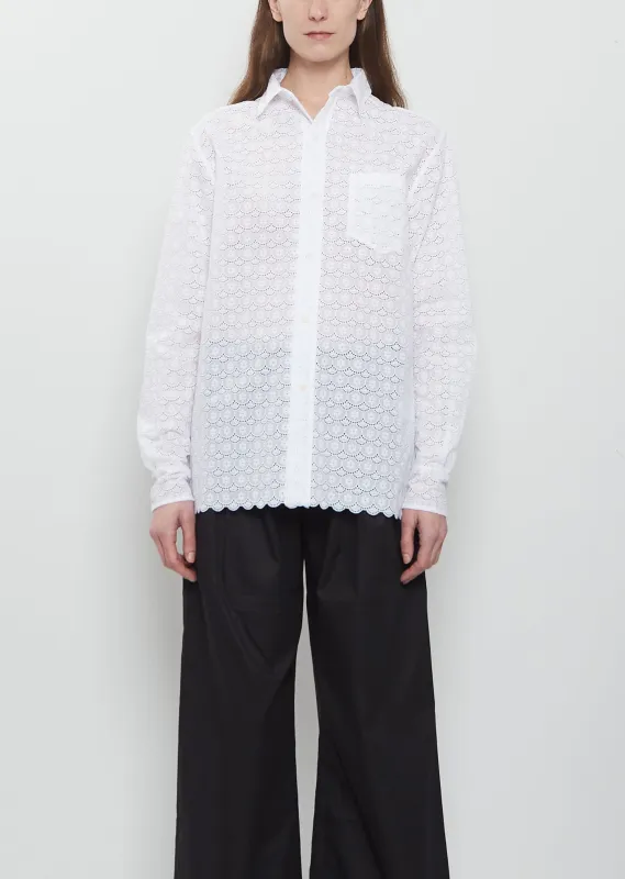 Pablo Unlined Flower Lace Cotton Shirt made by Meta Campania Collective