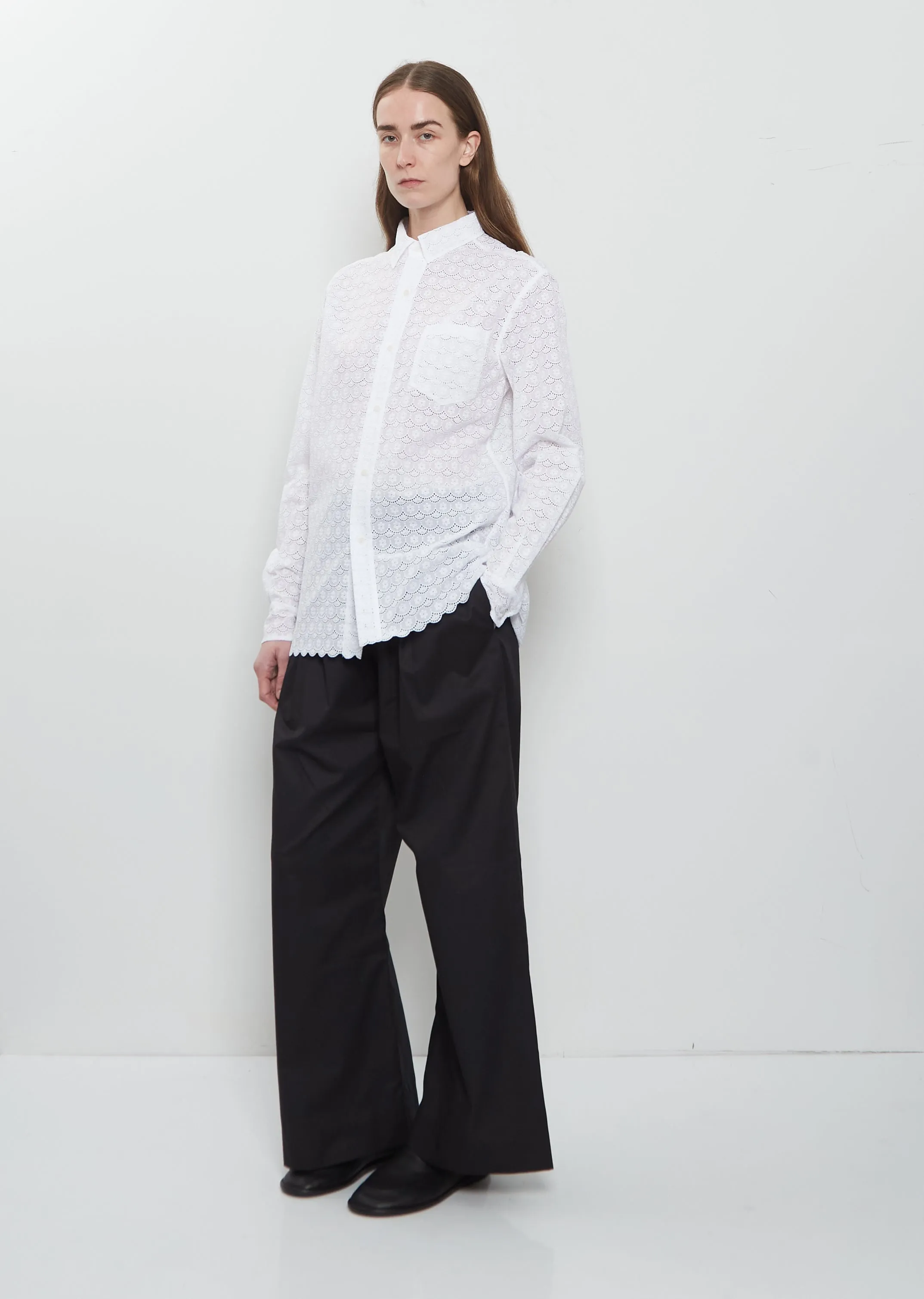Pablo Unlined Flower Lace Cotton Shirt sold by La Garconne product image thumbnail 4