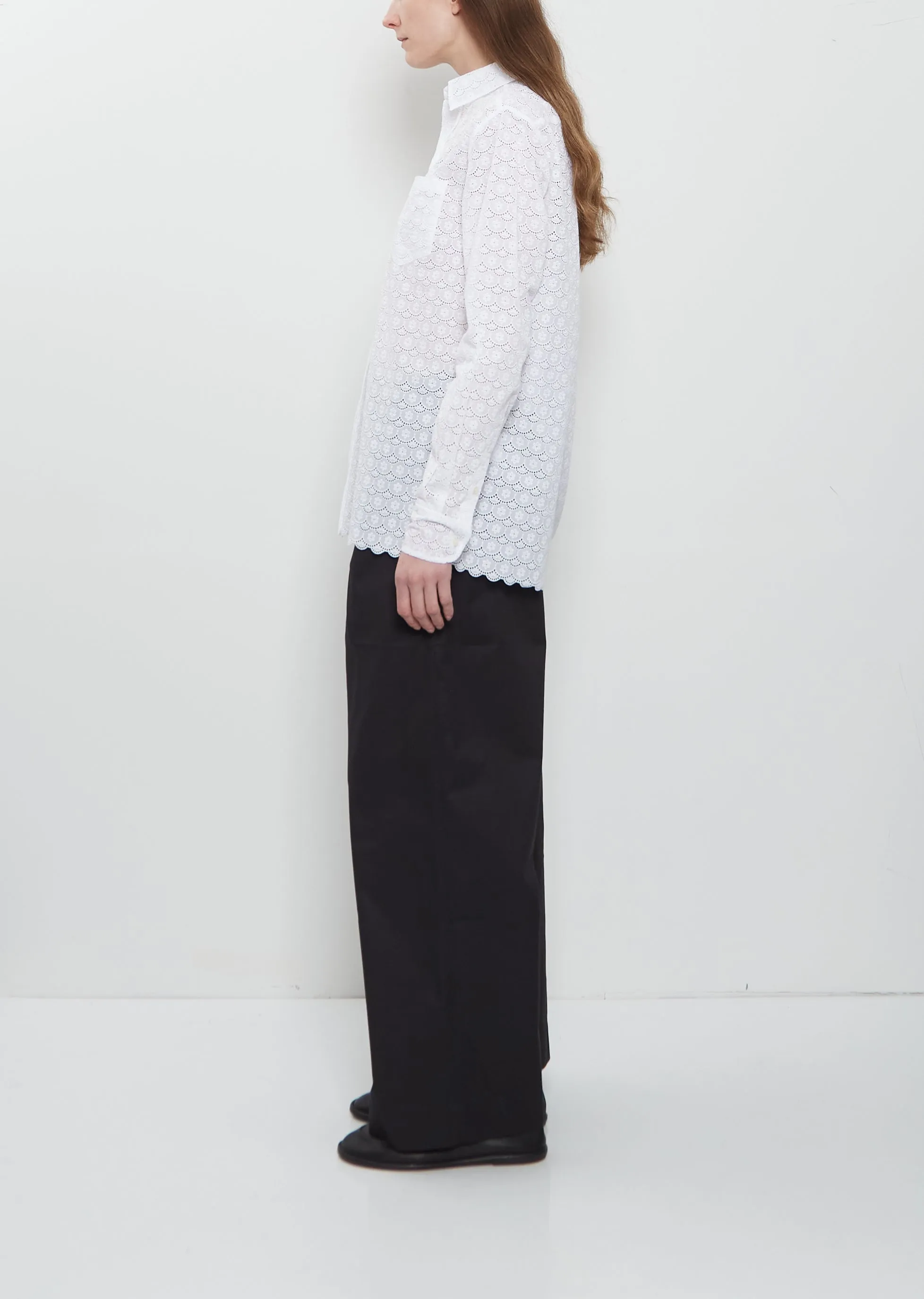 Pablo Unlined Flower Lace Cotton Shirt sold by La Garconne product image thumbnail 2