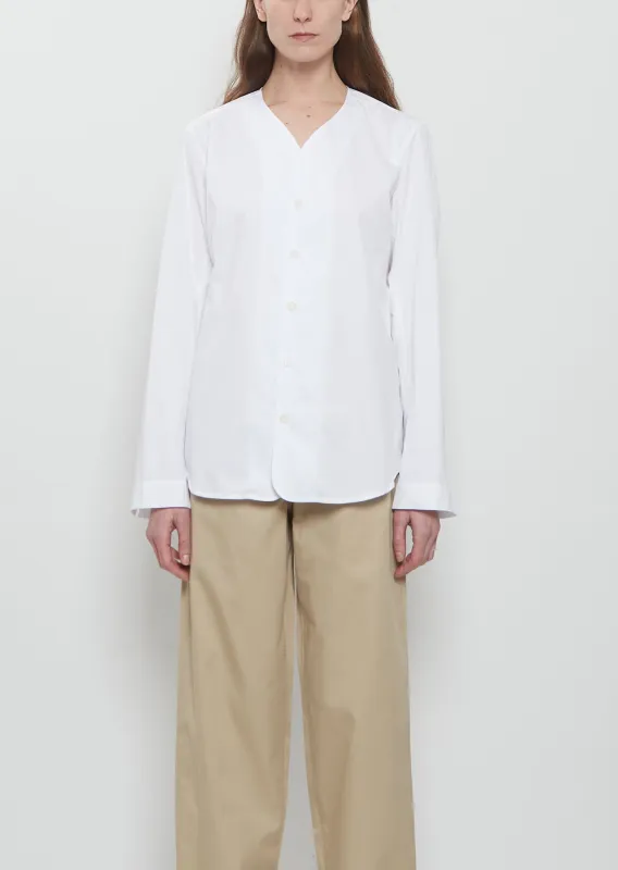 Mason Collarless Cotton Shirt made by Meta Campania Collective