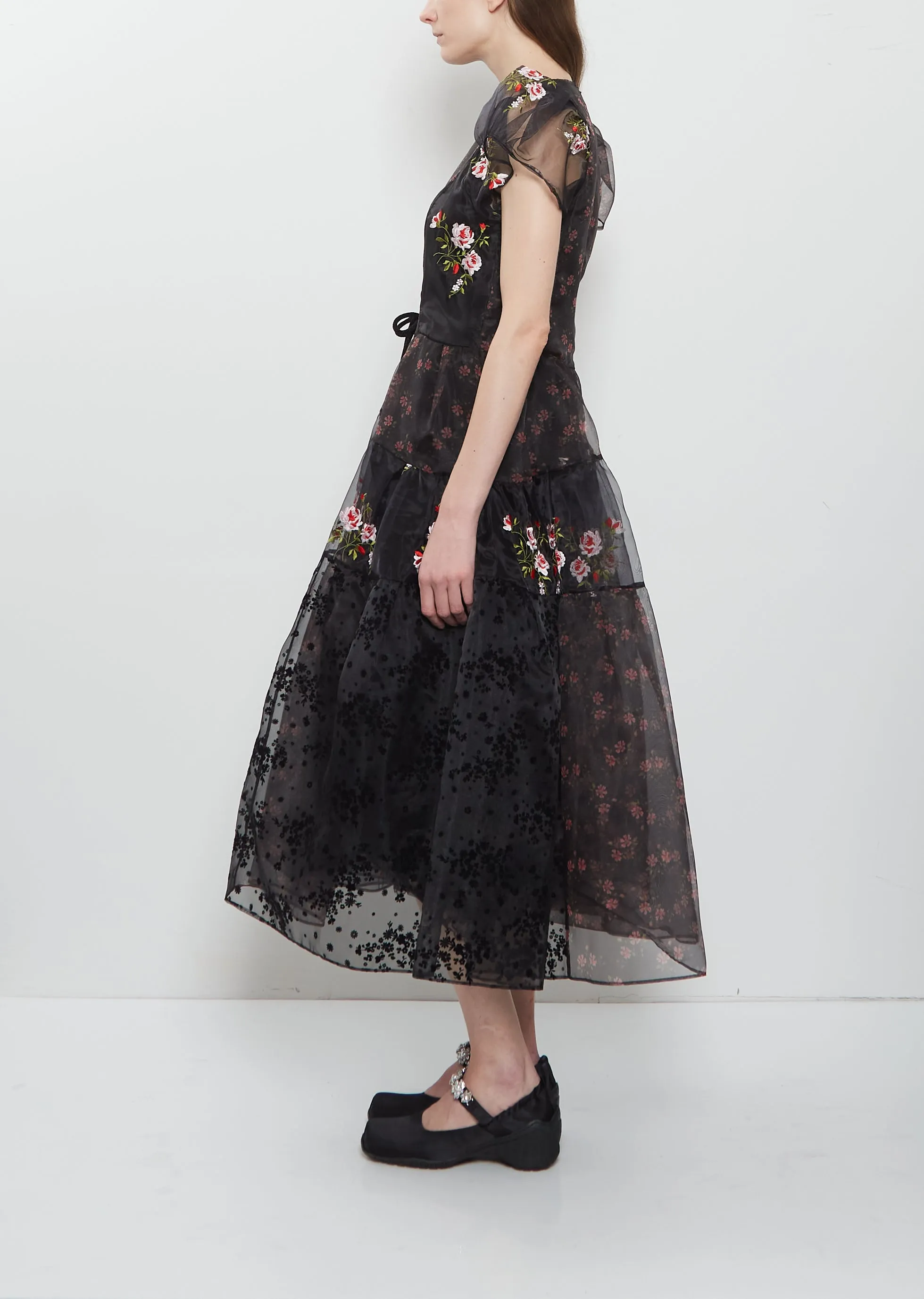 Sheer Patchwork Flounce Dress sold by La Garconne product image thumbnail 2