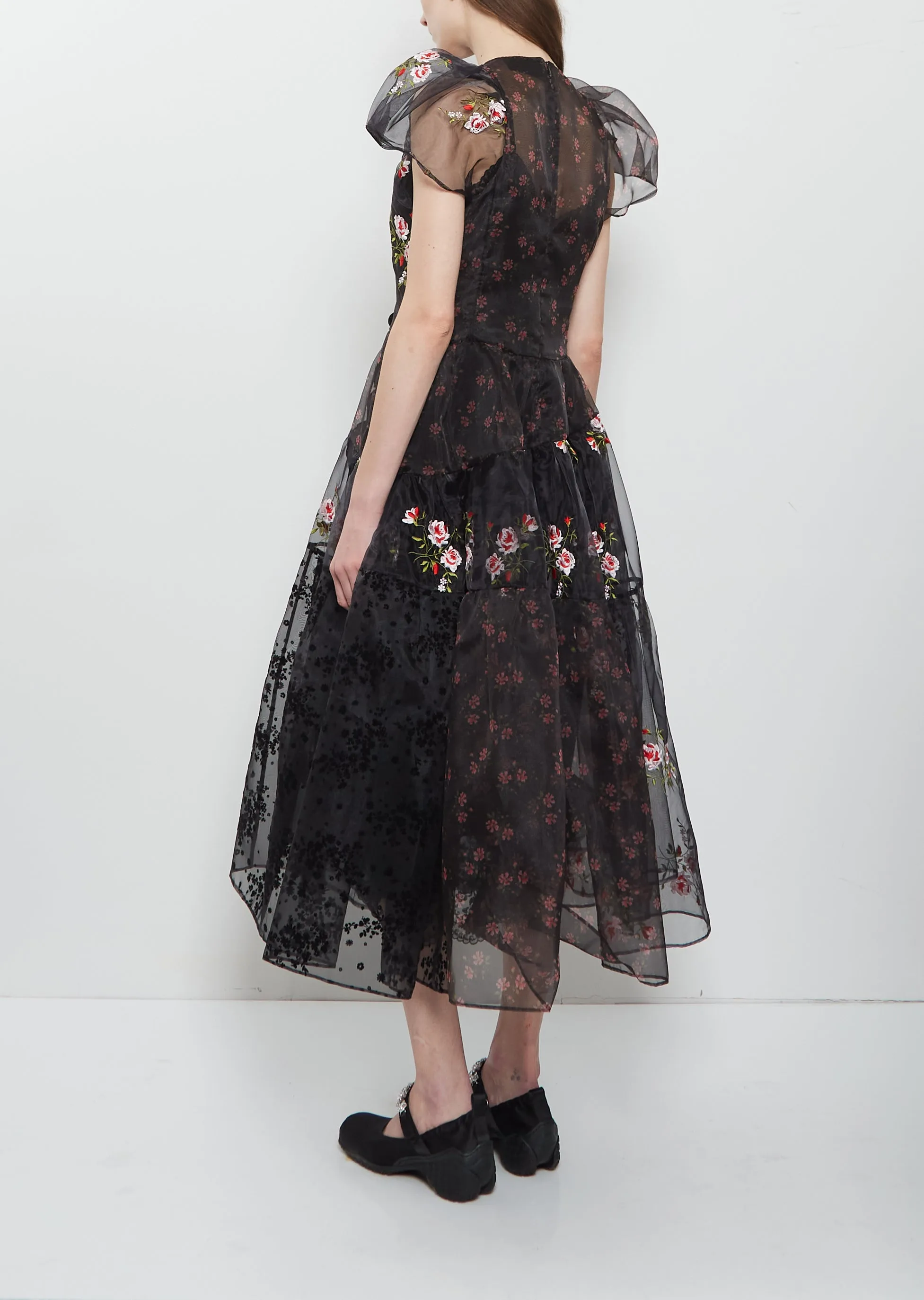 Sheer Patchwork Flounce Dress sold by La Garconne product image thumbnail 3
