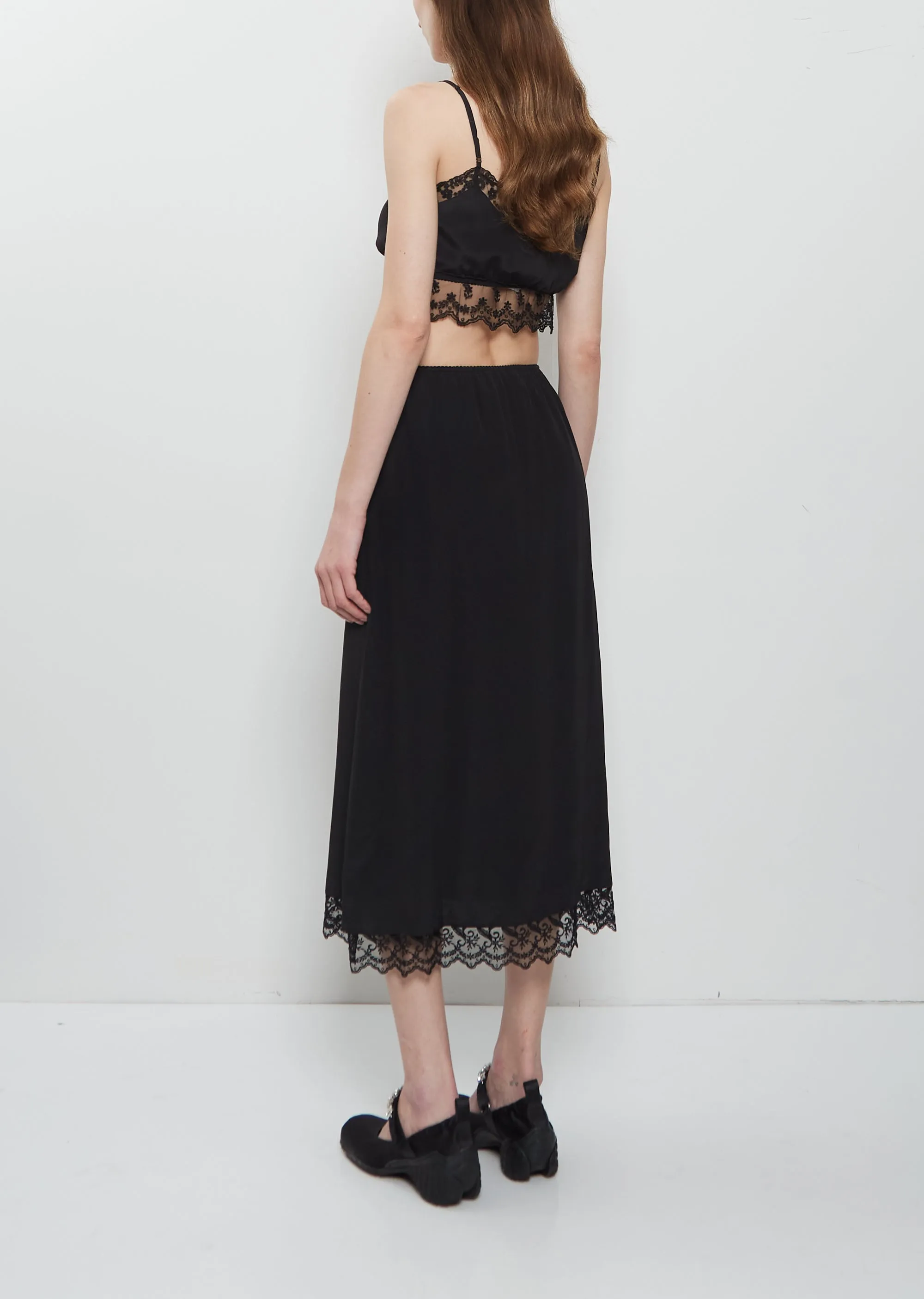 Lace Trim Negligee Bralette — Black sold by La Garconne product image thumbnail 3