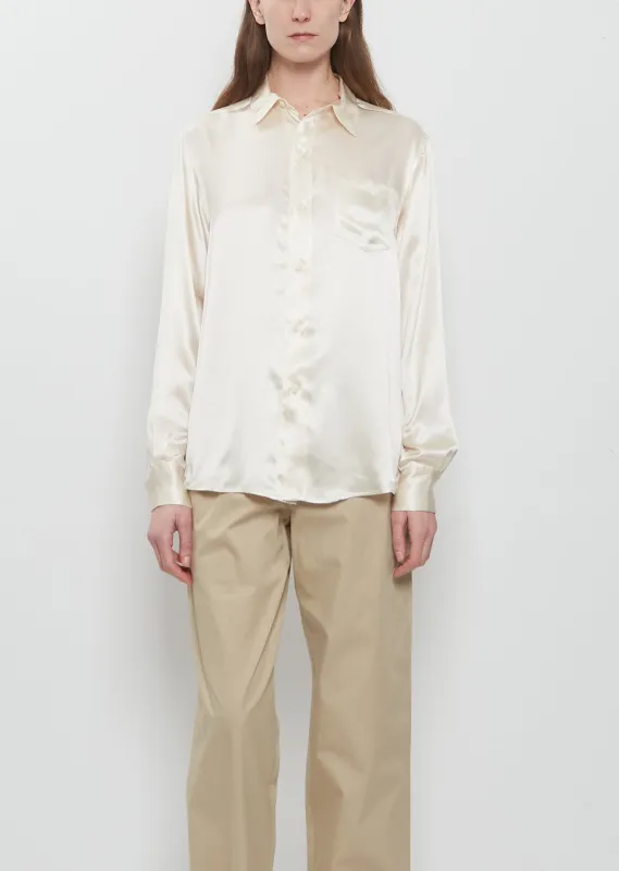 Pablo Unlined Fluid Silk Shirt made by Meta Campania Collective