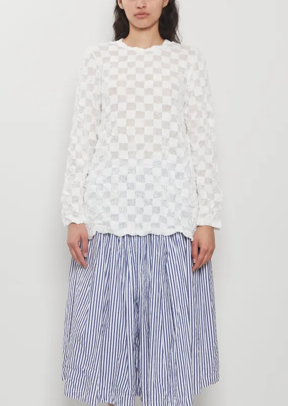 Raschel Check Lace Top made by Comme des Garcons