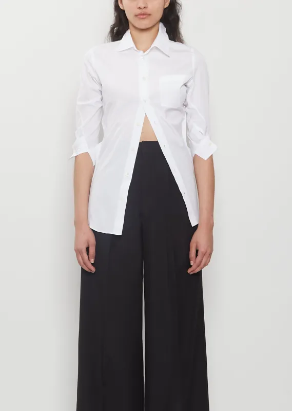 Asymmetrical Cotton Shirt made by La Garconne