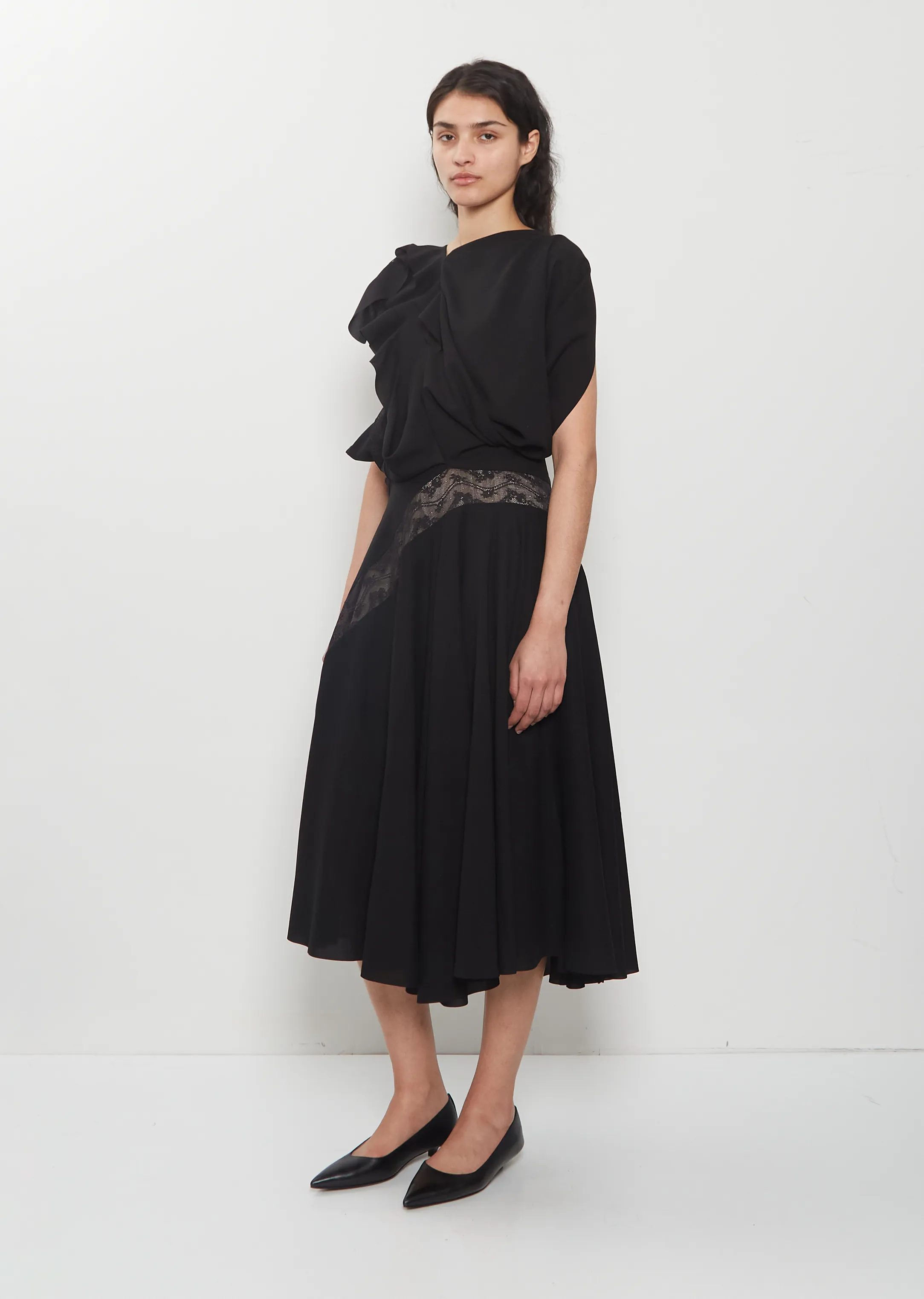 Raschel Lace Drape Dress sold by La Garconne product image thumbnail 4