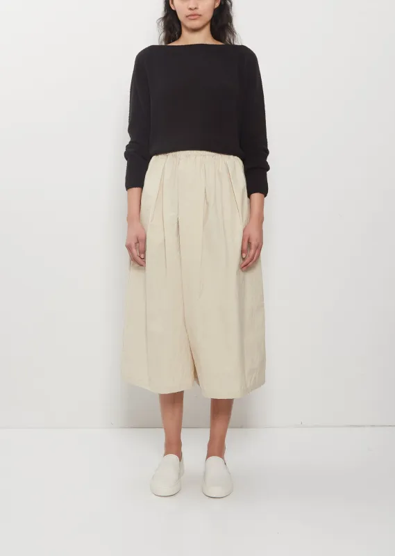 Technical Cotton Wide Trousers — Cappuccino made by A Punto B