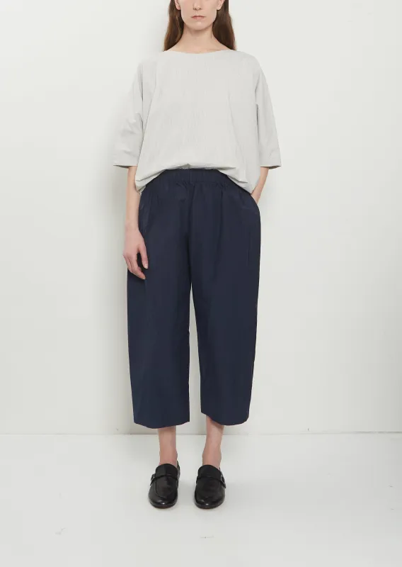 Technical Poplin Cropped Wide Pant — Abyss made by A Punto B