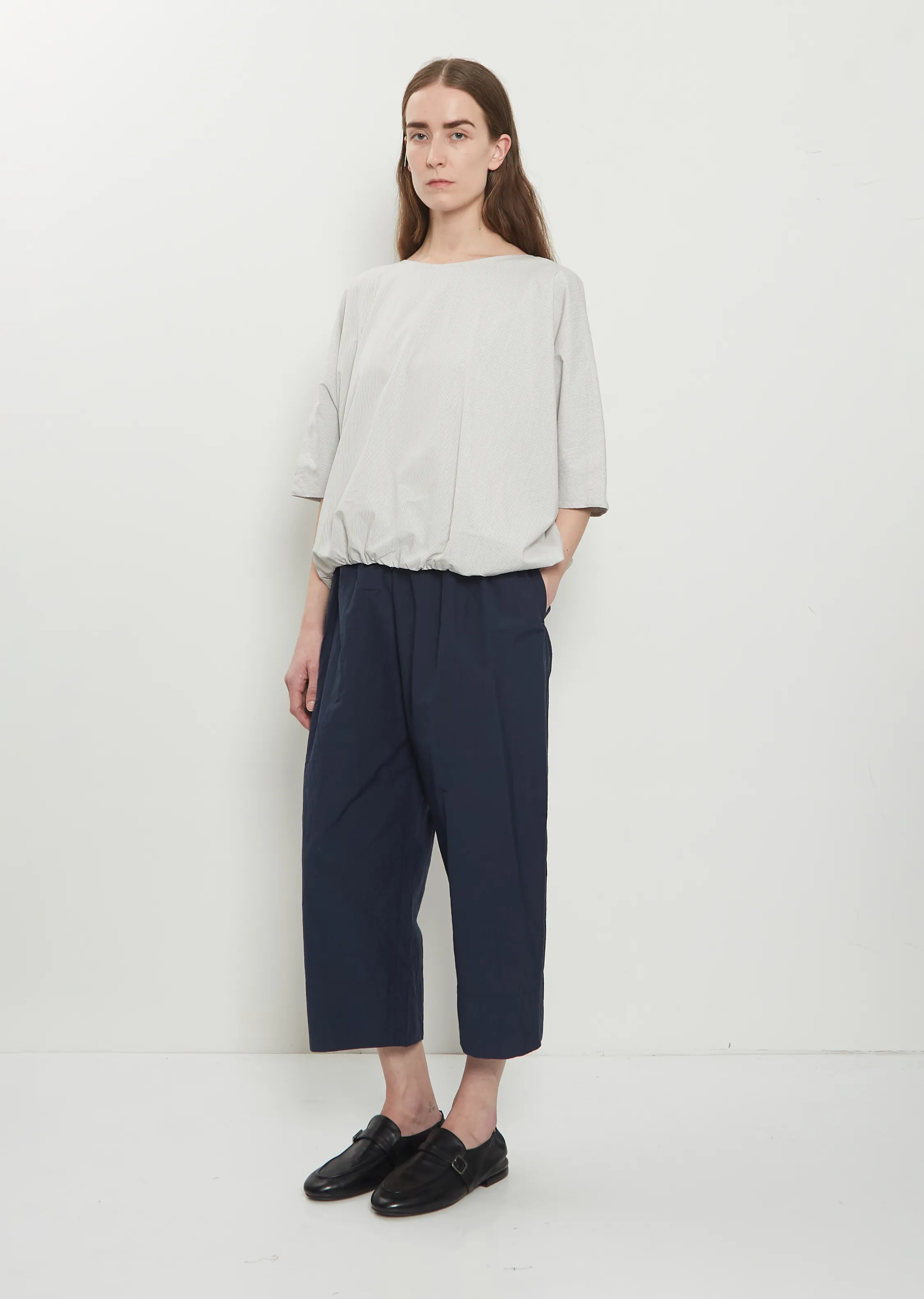 Technical Poplin Cropped Wide Pant — Abyss sold by La Garconne product image thumbnail 4