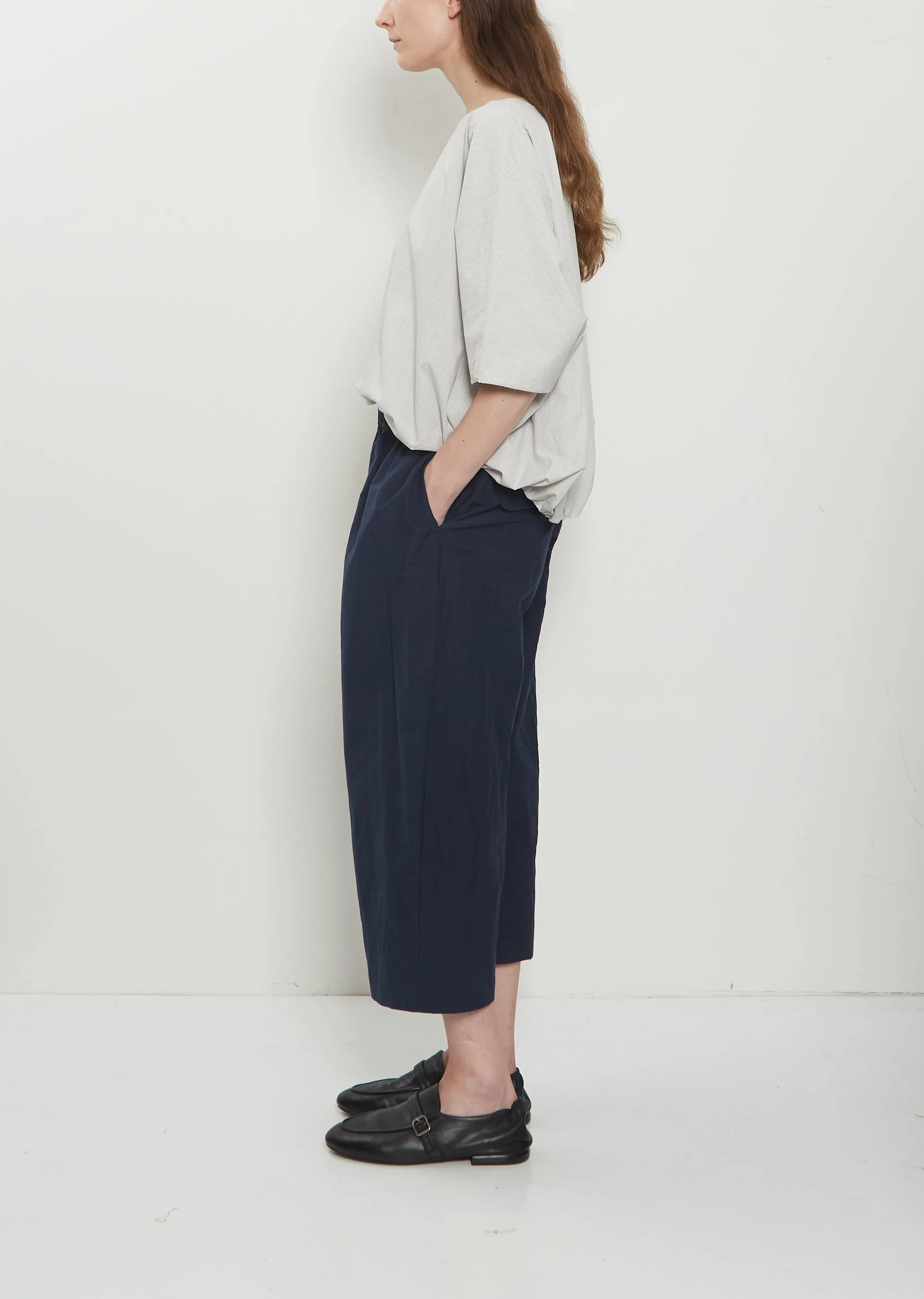 Technical Poplin Cropped Wide Pant — Abyss sold by La Garconne product image thumbnail 2