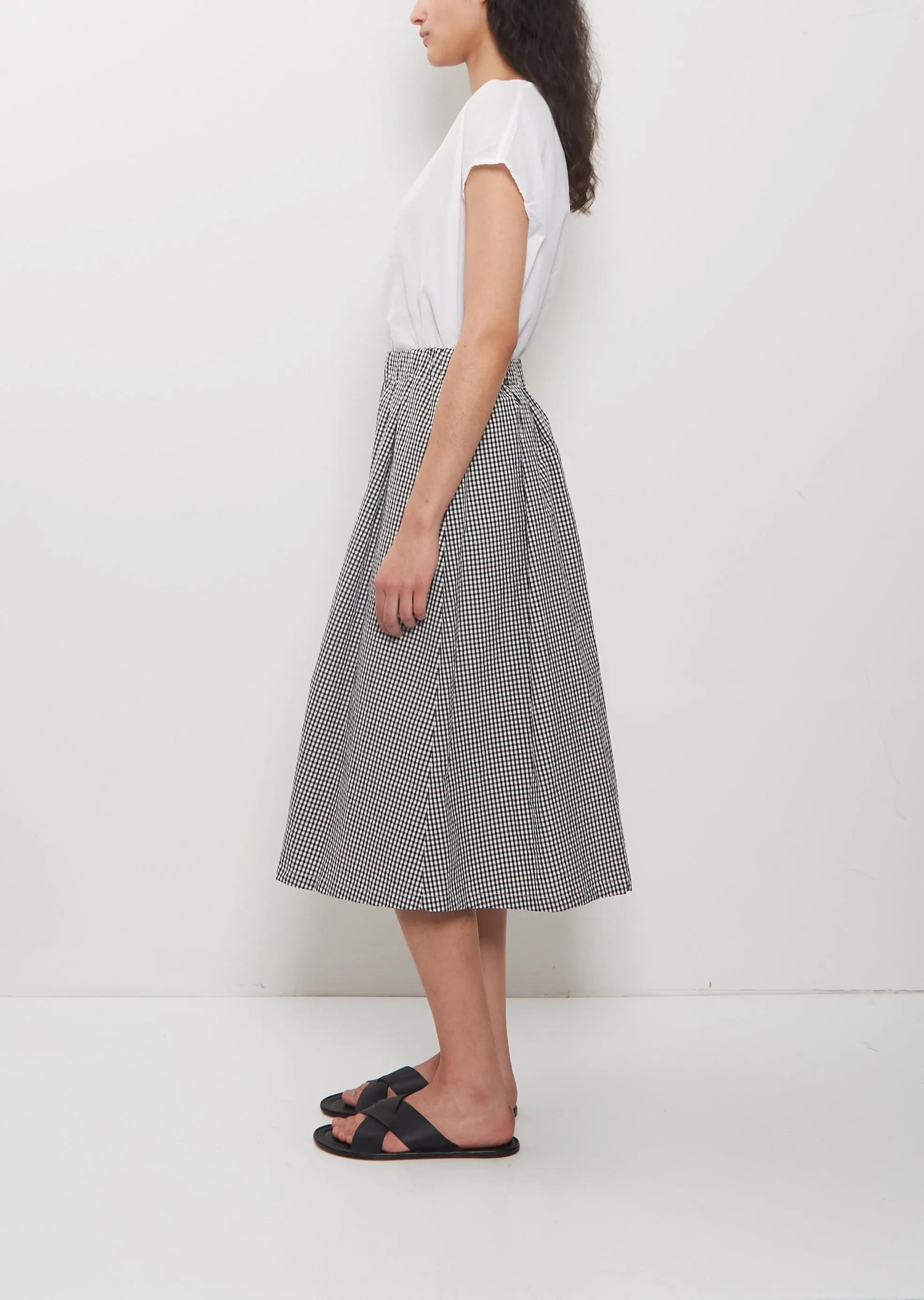 Cotton Gathered Skirt — Vichy Check sold by La Garconne product image thumbnail 2