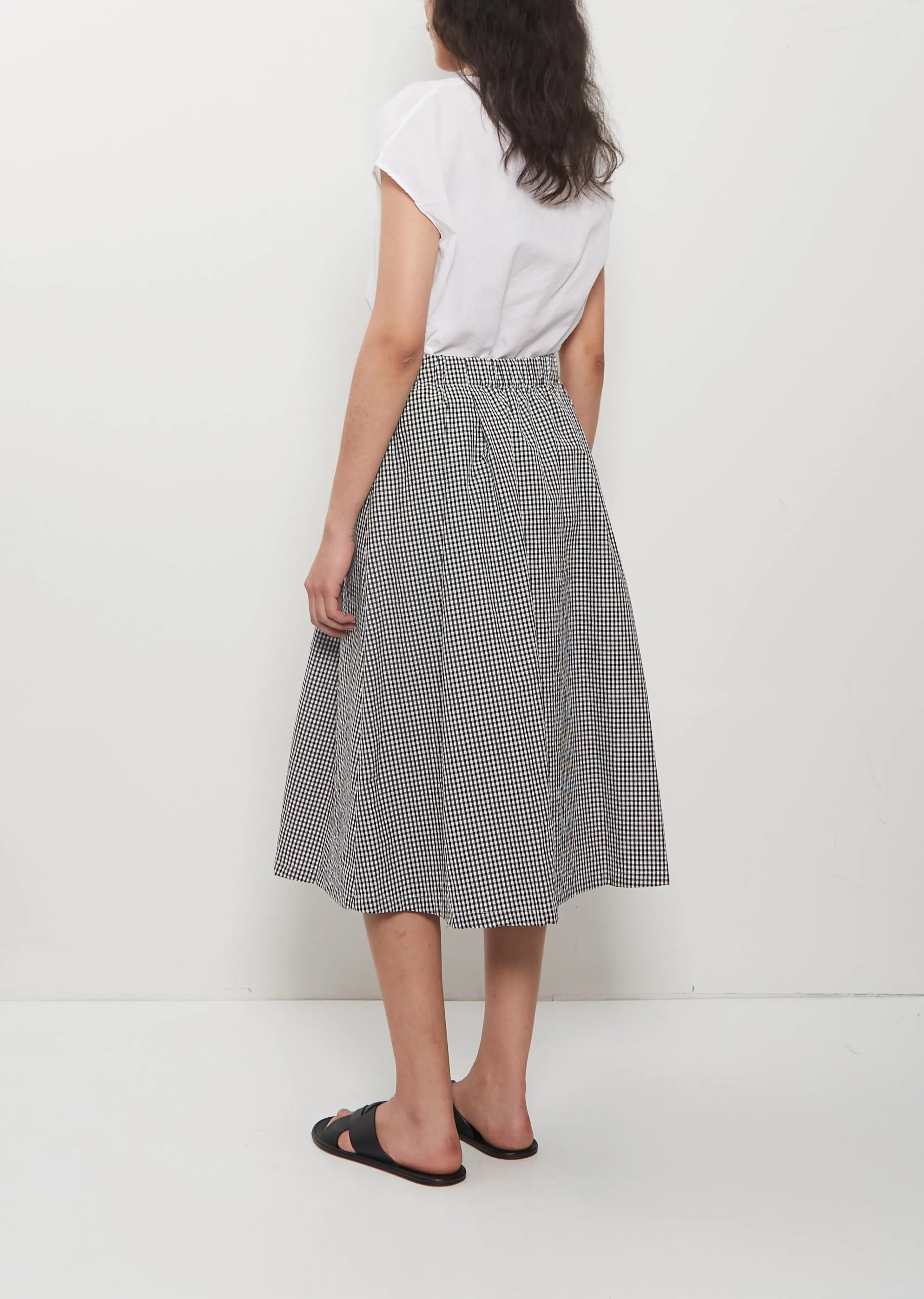 Cotton Gathered Skirt — Vichy Check sold by La Garconne product image thumbnail 3