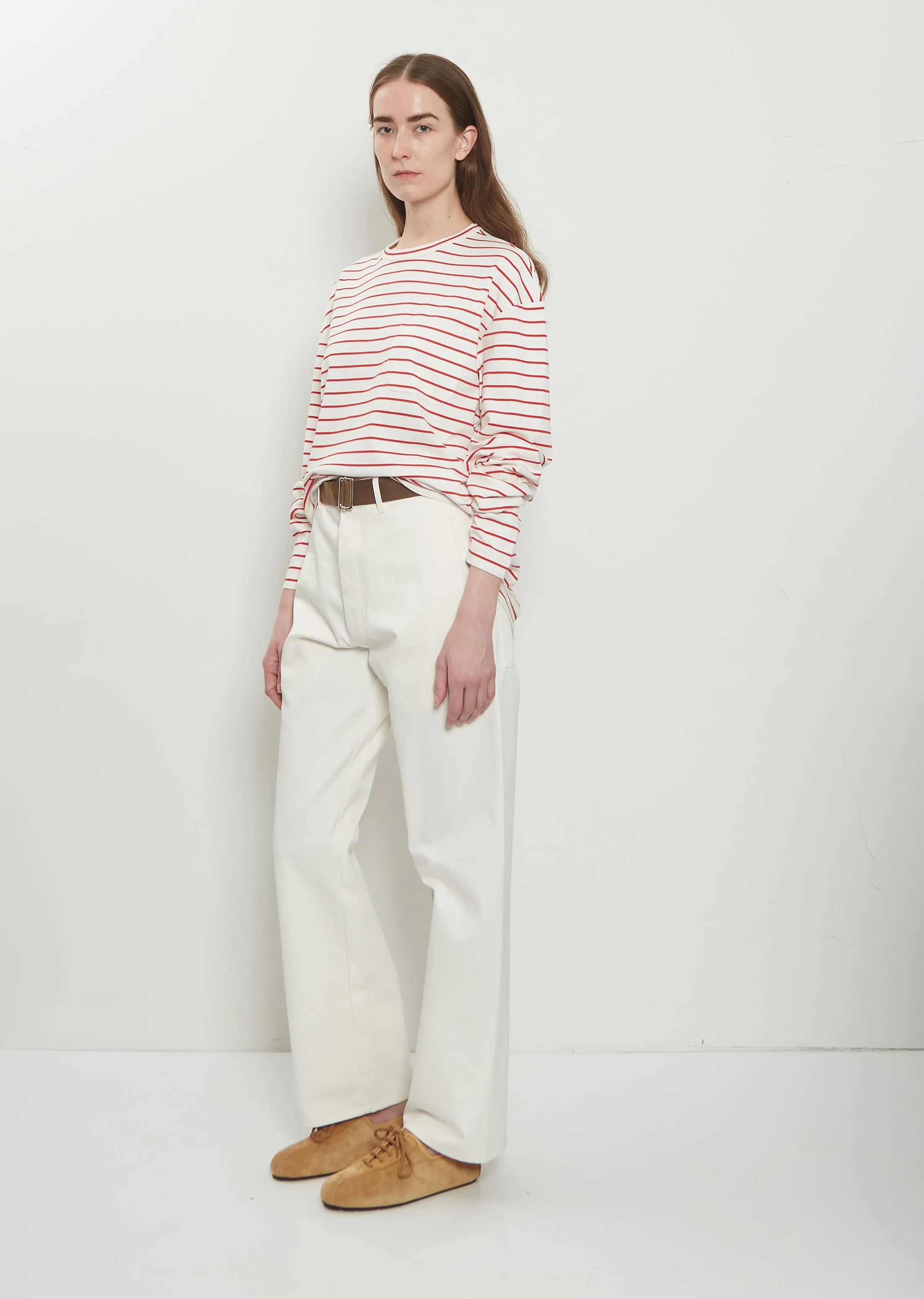 Belt Cotton Drill Trousers sold by La Garconne product image thumbnail 4