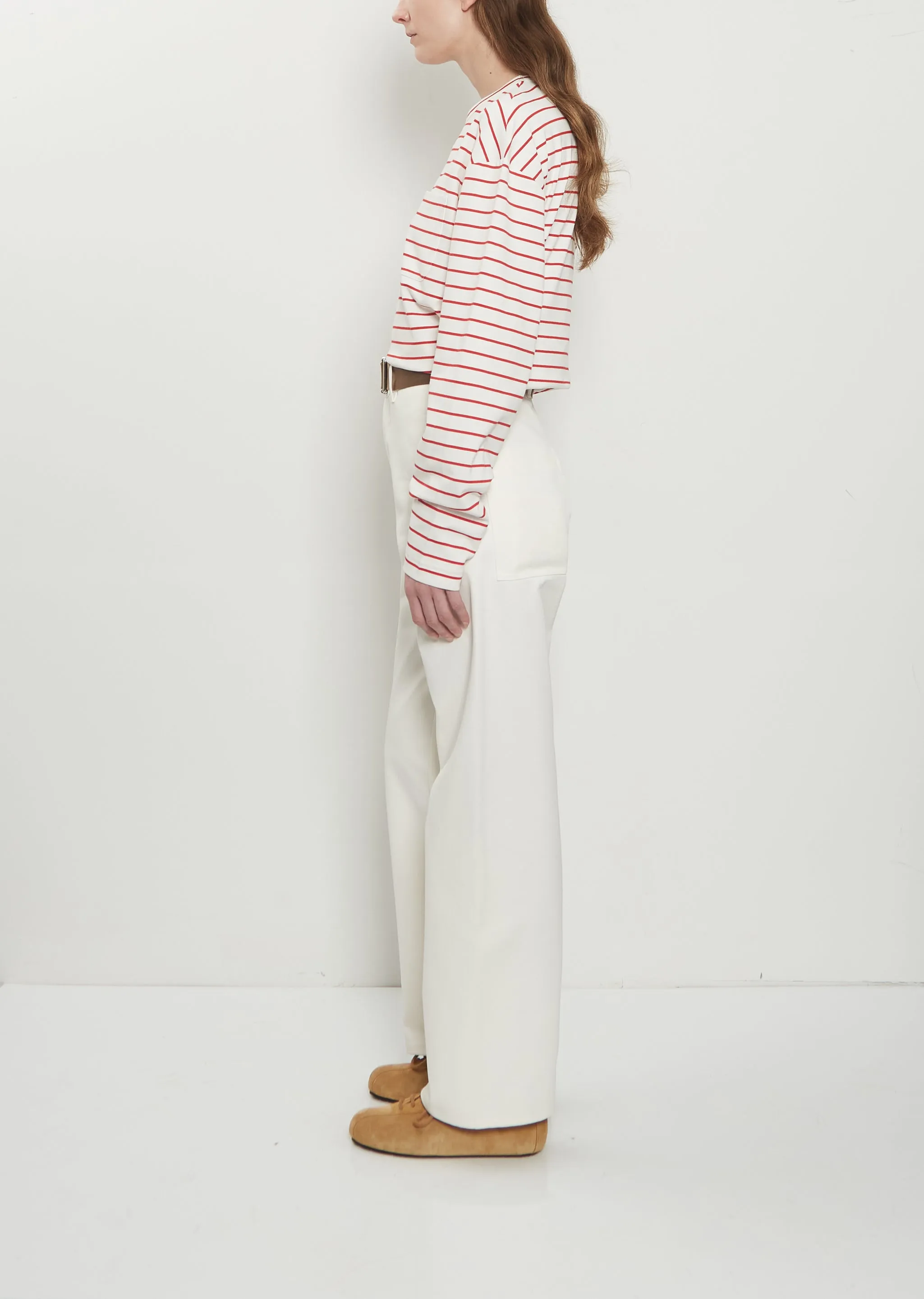 Belt Cotton Drill Trousers sold by La Garconne product image thumbnail 2