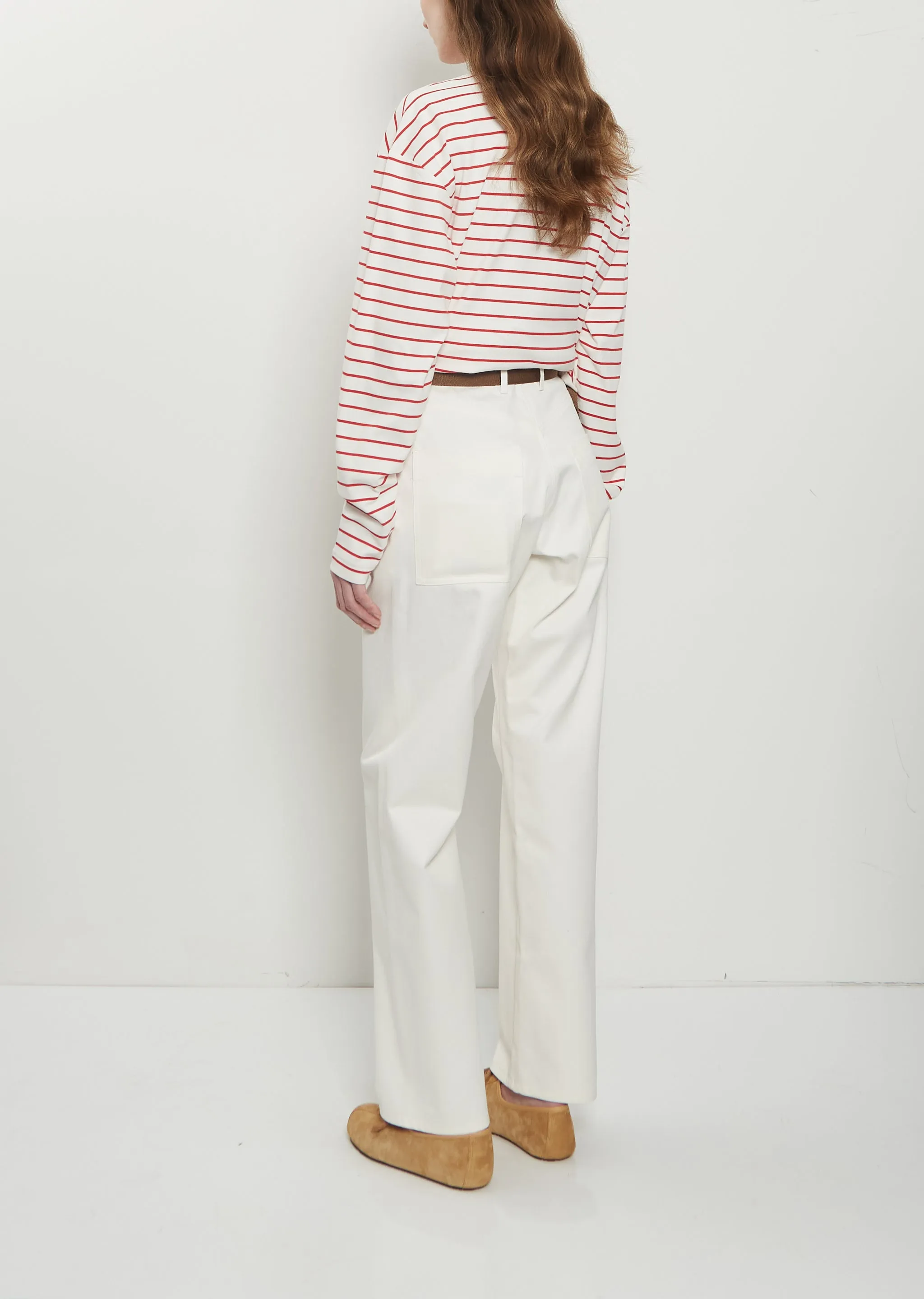 Belt Cotton Drill Trousers sold by La Garconne product image thumbnail 3