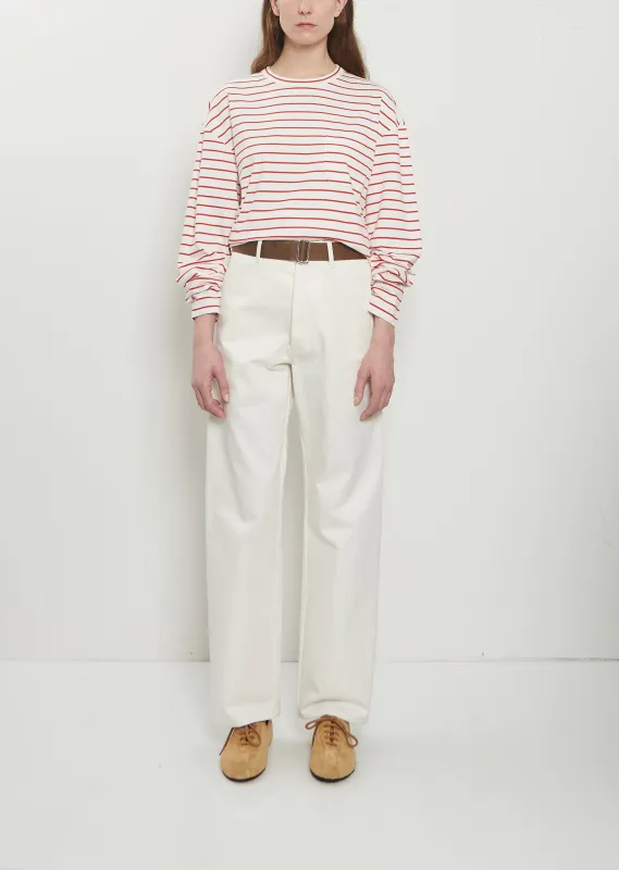 Belt Cotton Drill Trousers made by Plan C