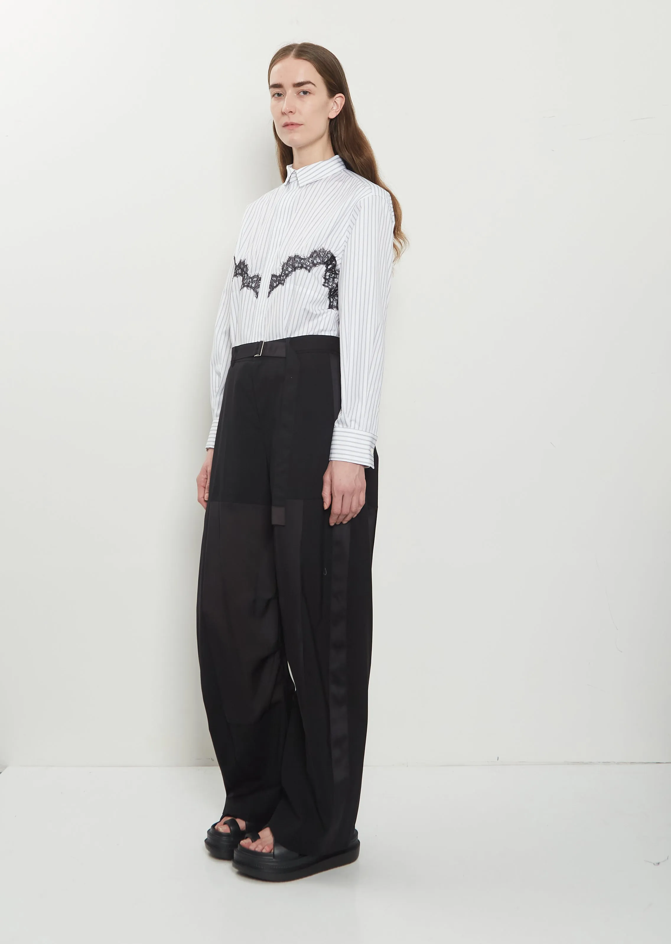 Wool Suiting x Sheer Voile Pants sold by La Garconne product image thumbnail 4