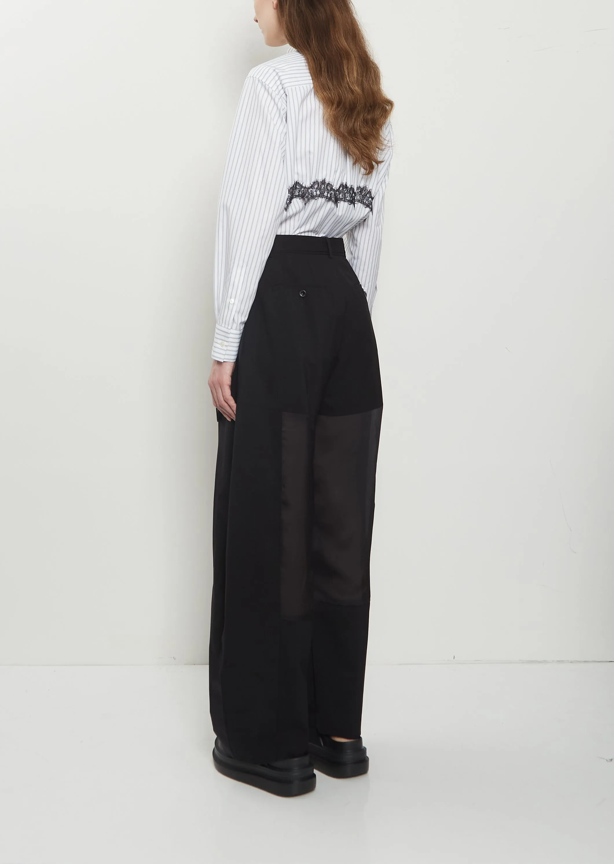 Wool Suiting x Sheer Voile Pants sold by La Garconne product image thumbnail 3