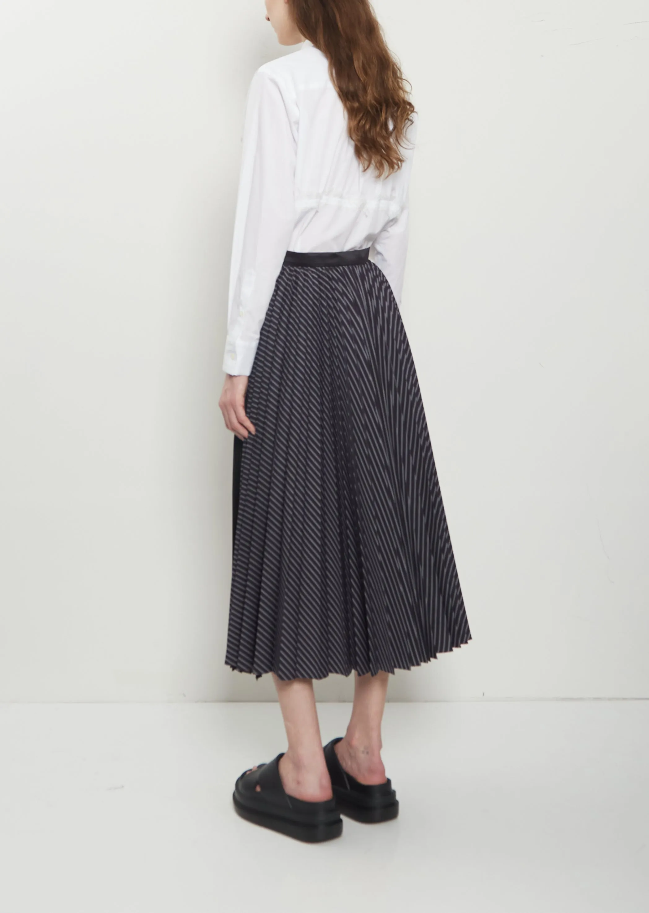 Pleated Cotton Poplin Skirt sold by La Garconne product image thumbnail 3