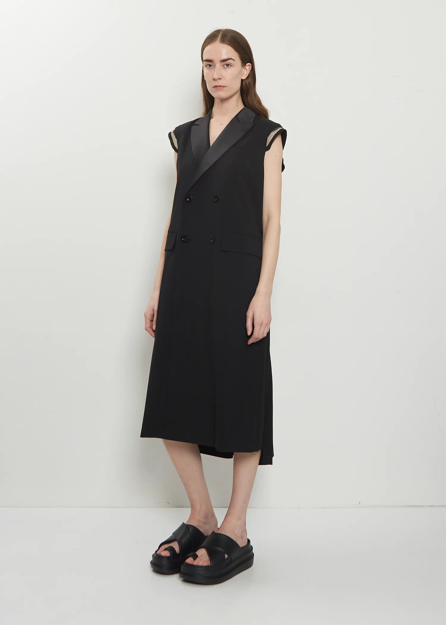 Wool Suiting Long Vest sold by La Garconne product image thumbnail 5