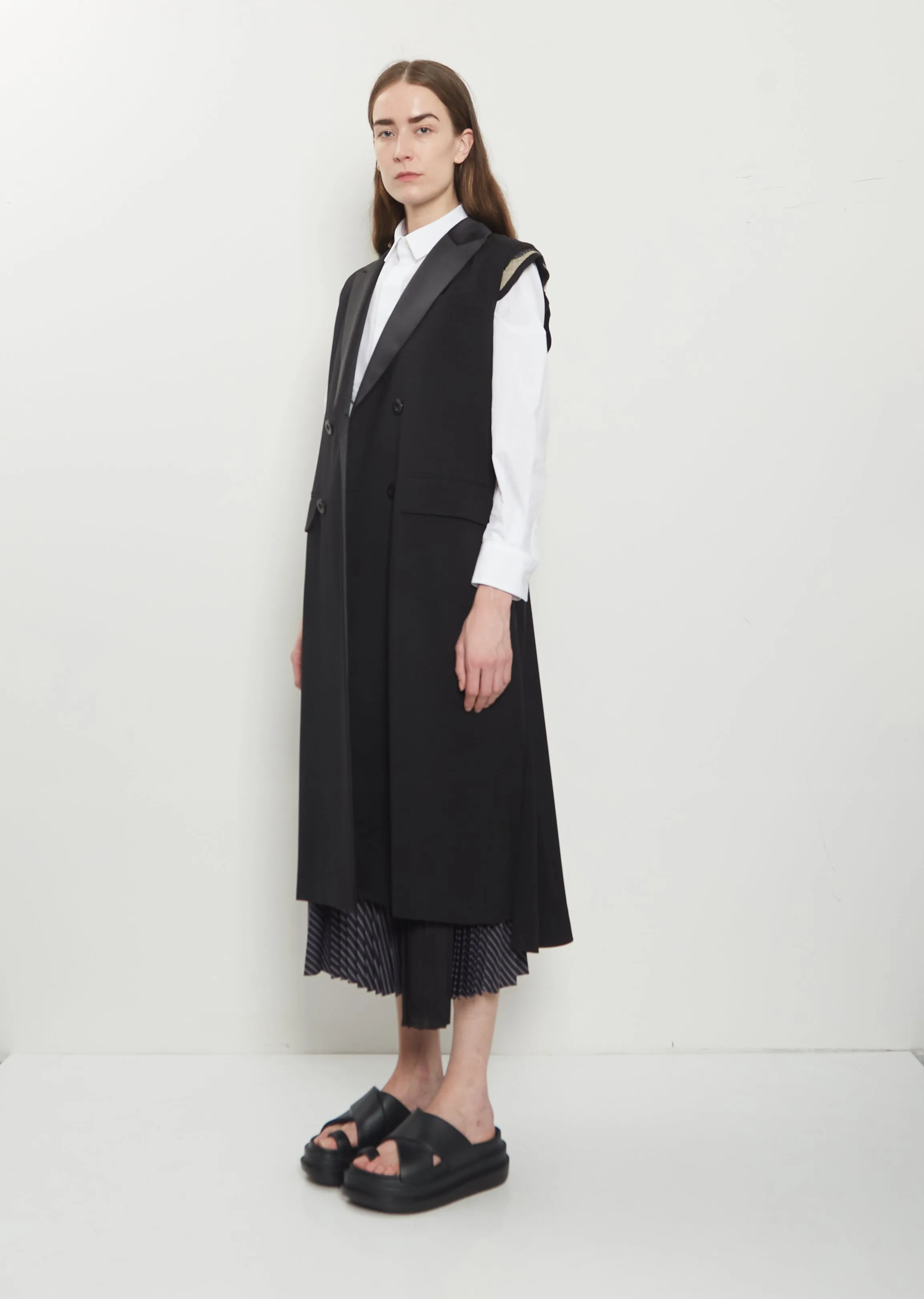 Wool Suiting Long Vest sold by La Garconne product image thumbnail 4