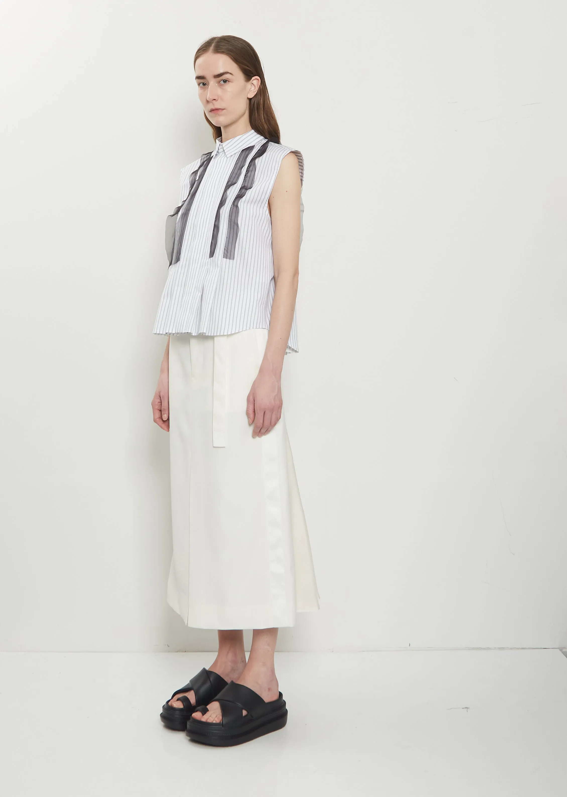 Sleeveless Cotton Poplin Shirt sold by La Garconne product image thumbnail 4