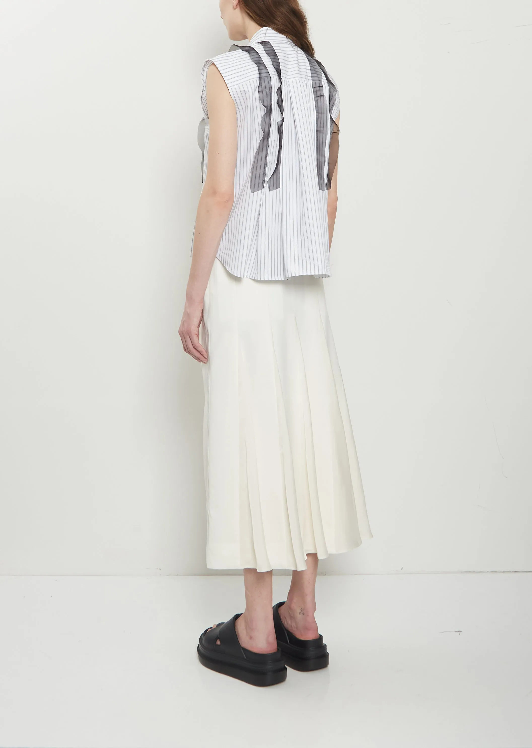 Sleeveless Cotton Poplin Shirt sold by La Garconne product image thumbnail 3