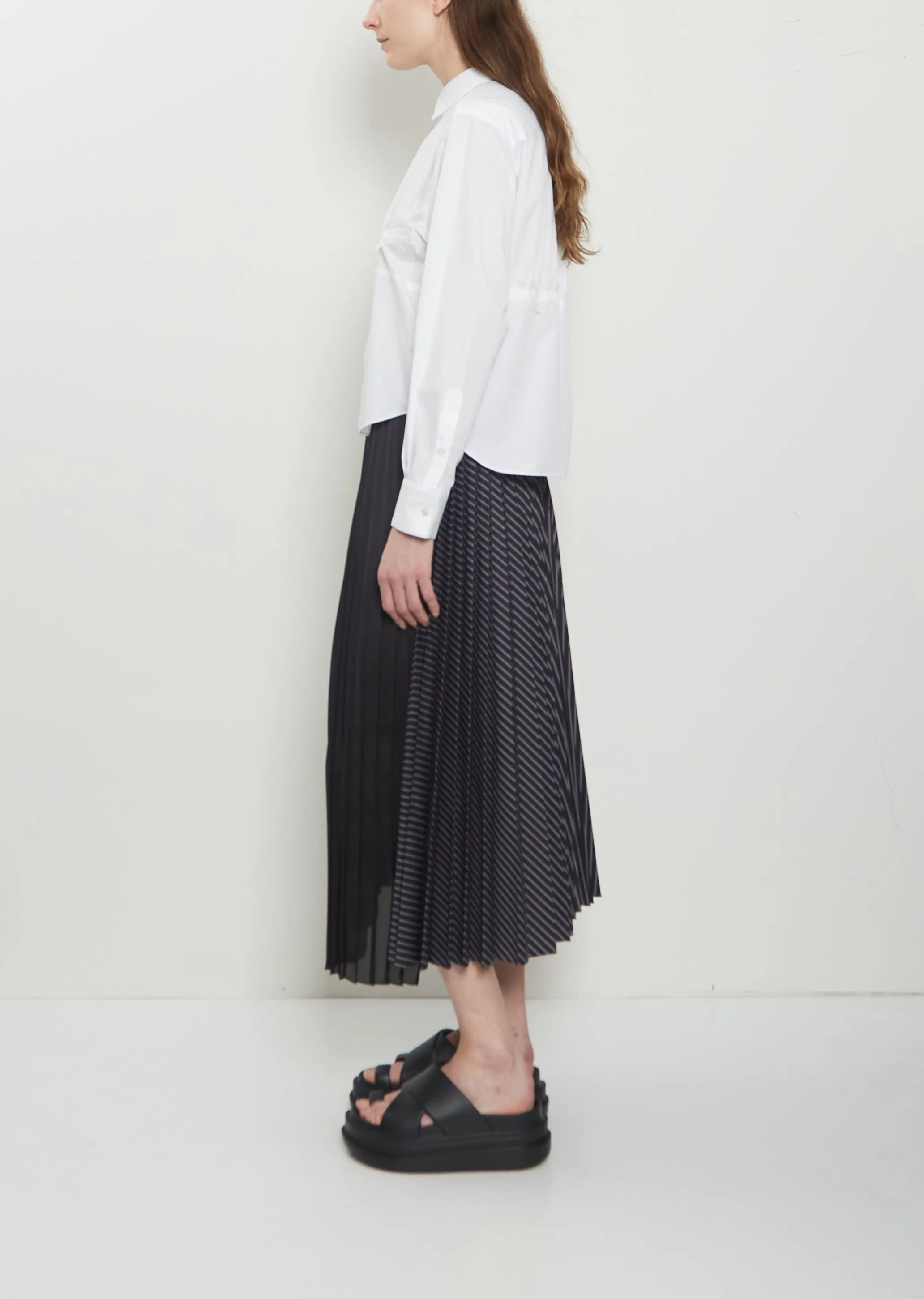 Lace Detail Poplin Shirt — Off White sold by La Garconne product image thumbnail 2