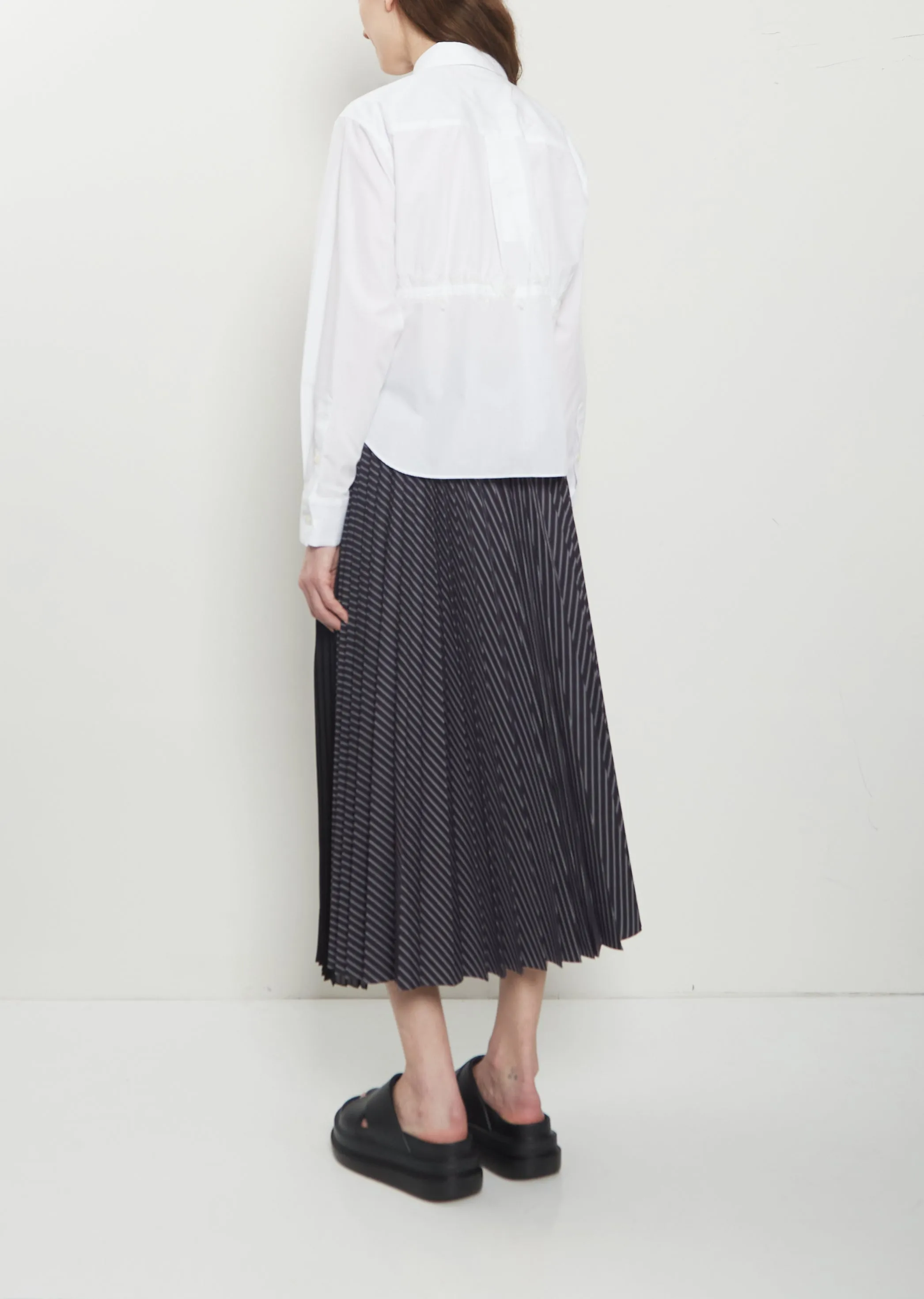 Lace Detail Poplin Shirt — Off White sold by La Garconne product image thumbnail 3