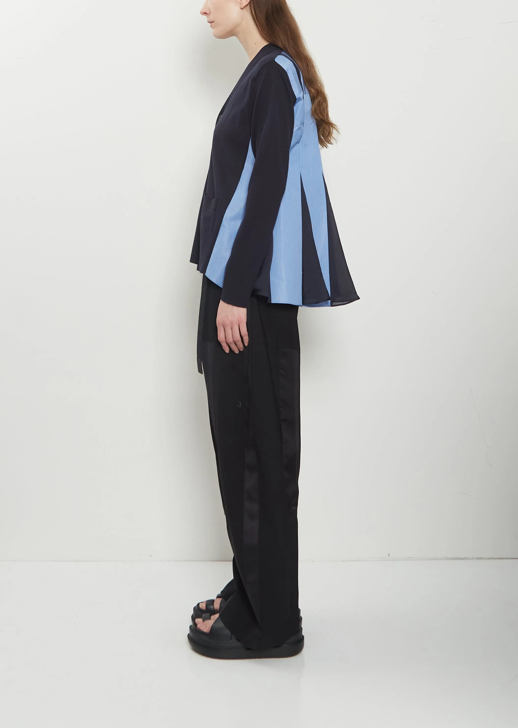 Poplin x Cotton Knit Cardigan sold by La Garconne product image thumbnail 2