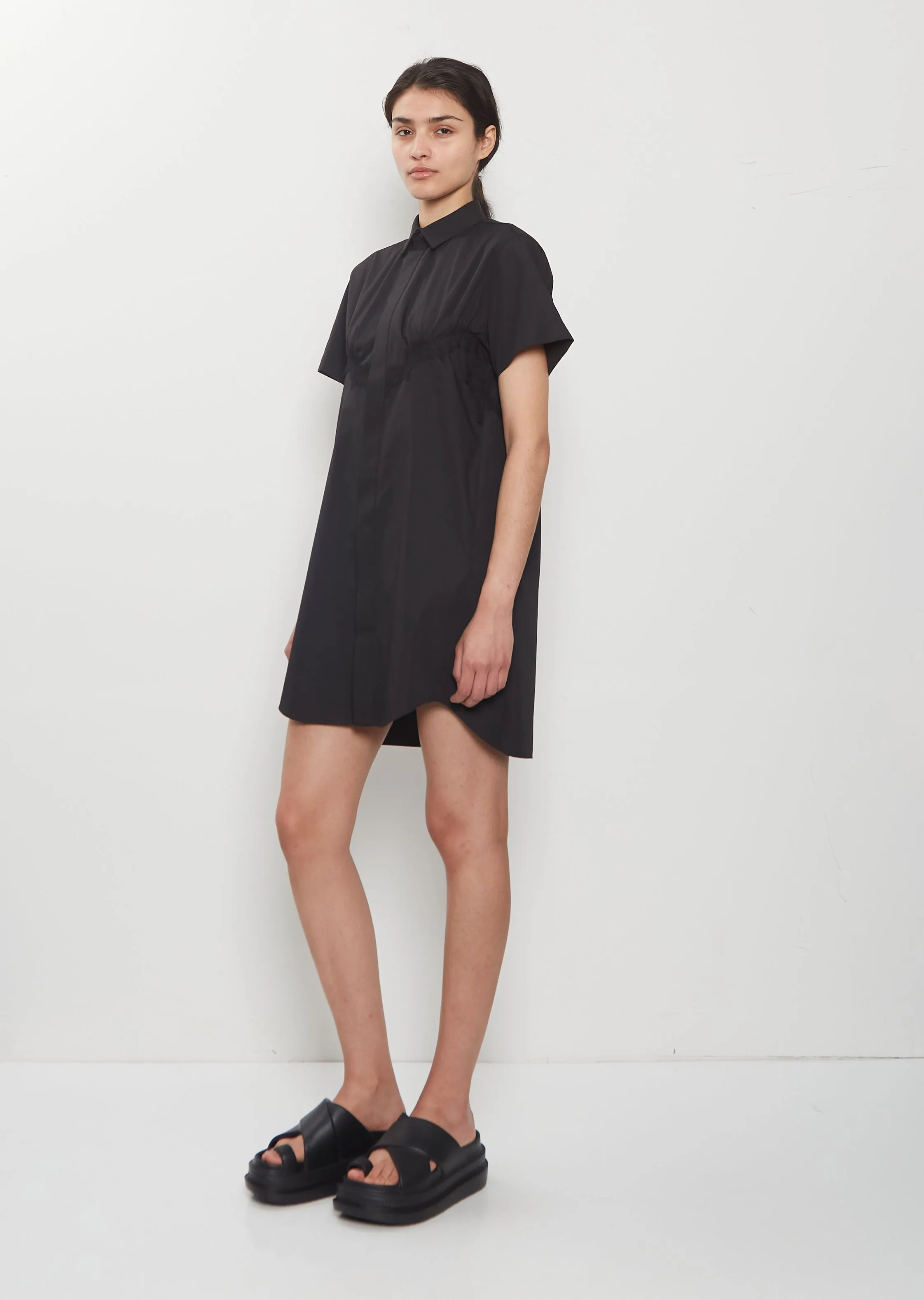 Lace Detail Poplin Dress sold by La Garconne product image thumbnail 4