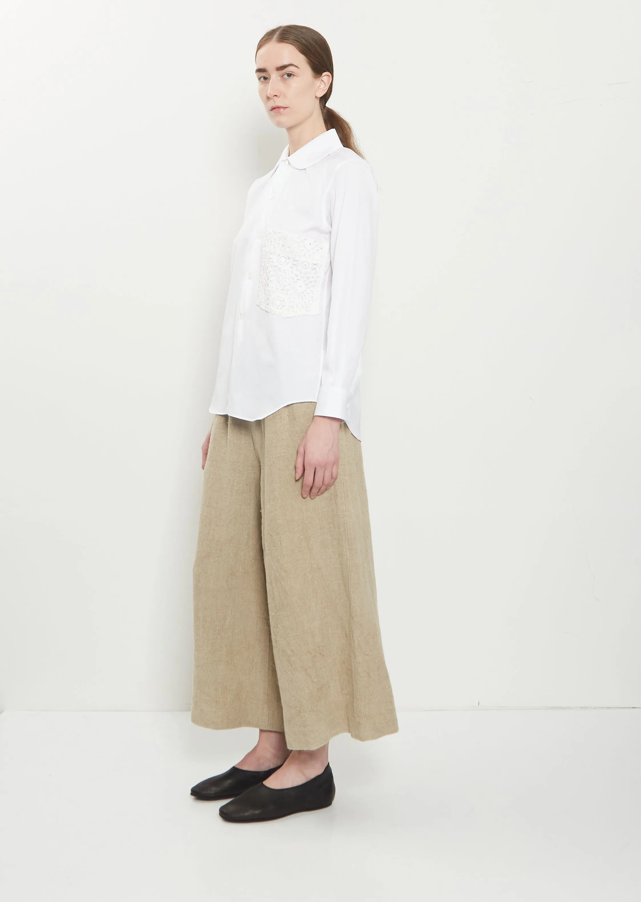 Round Collar Shirt with Lace Pocket sold by La Garconne product image thumbnail 4