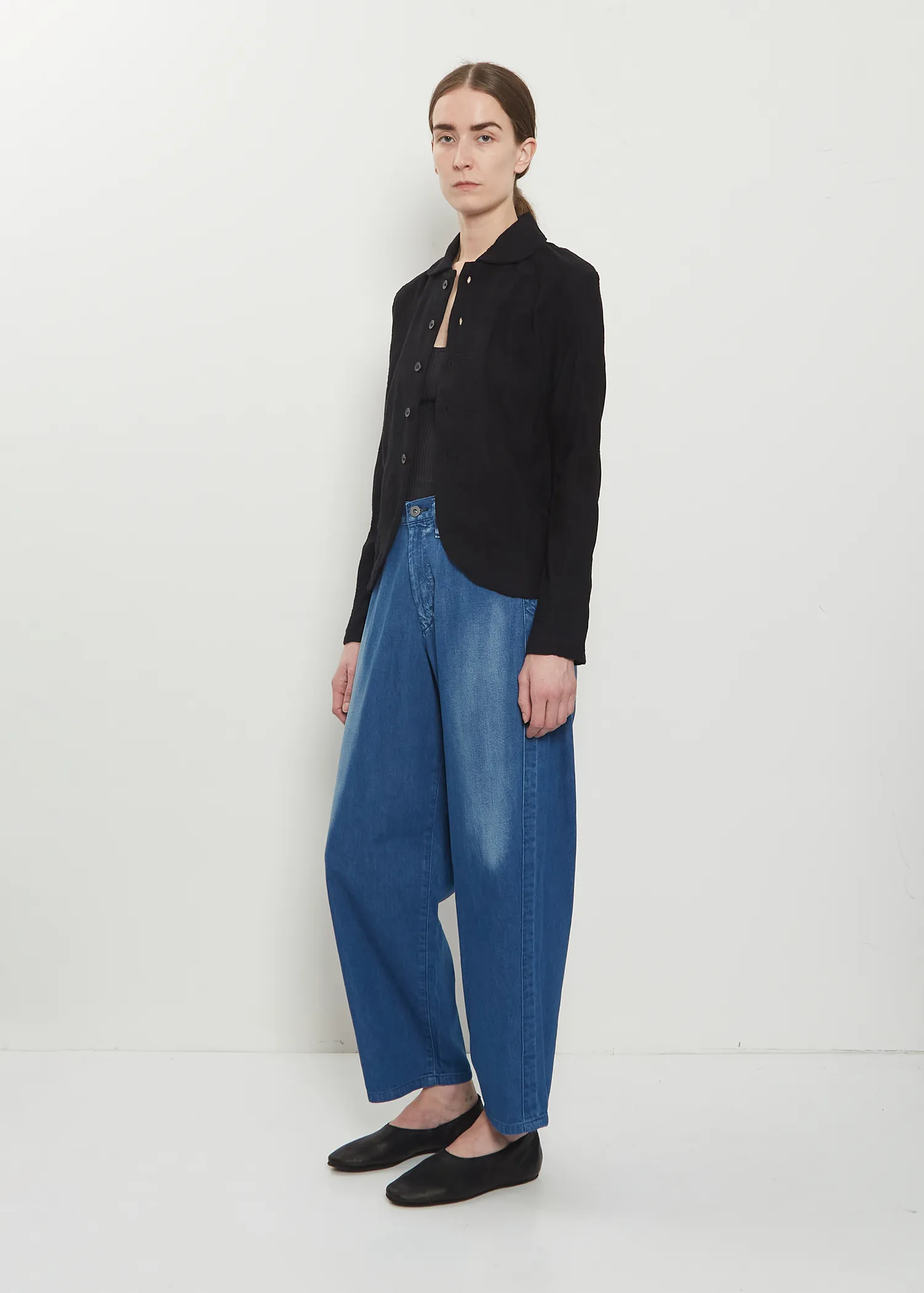 Round Collar Cotton Jacquard Cardigan sold by La Garconne product image thumbnail 4