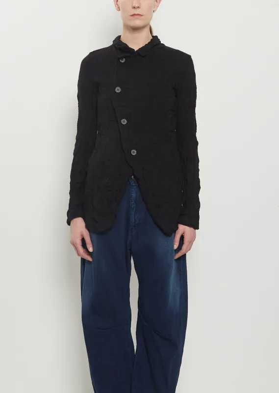 4-Button Cotton Knit Jacket made by Yohji Yamamoto