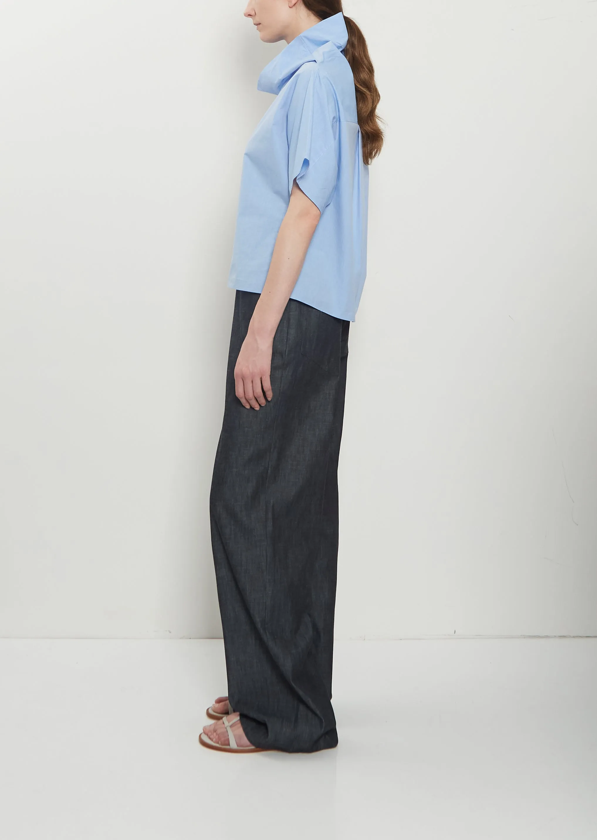 Cotton Popeline Tunic Top — Sky sold by La Garconne product image thumbnail 2