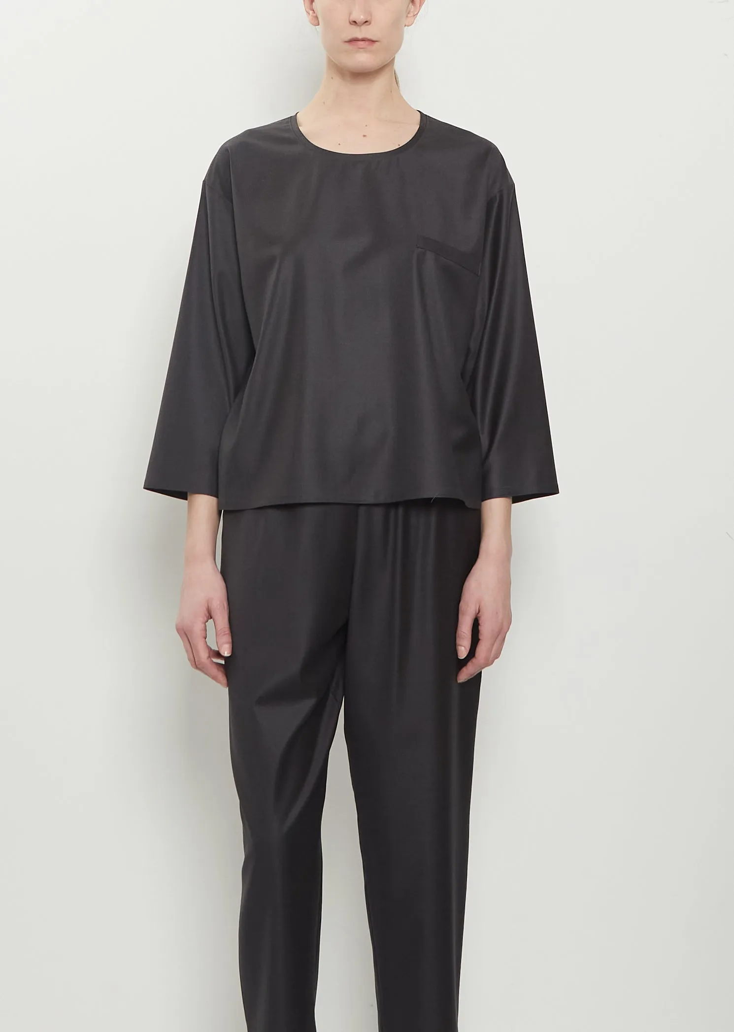 Wool Suit Pocket T-Shirt sold by La Garconne