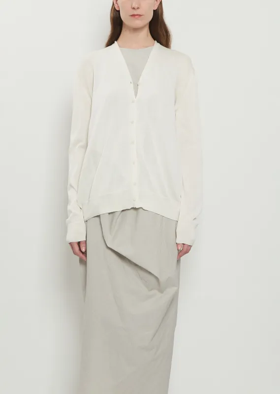 Veil Pima Cotton Cardigan made by Lauren Manoogian