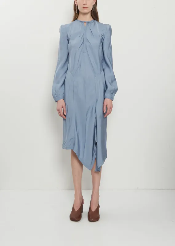Creased Bias Fluid Dress made by Lemaire
