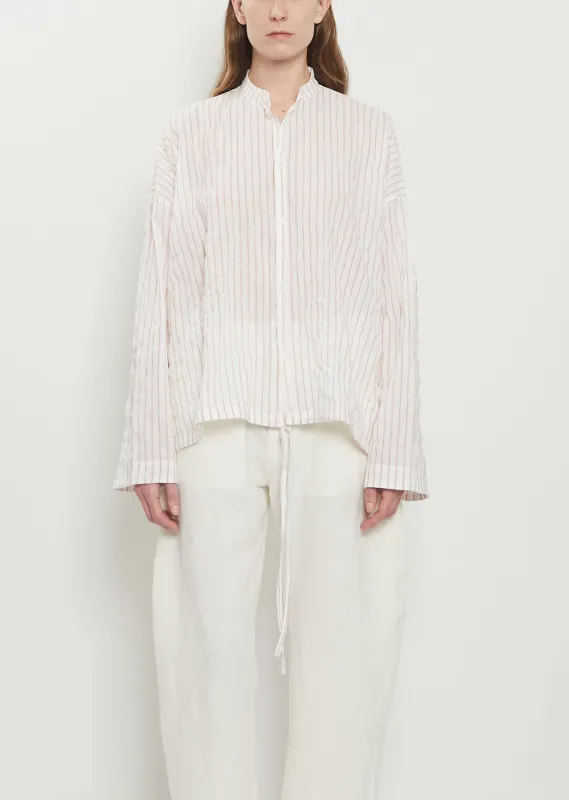 Wrap Cotton Shirt made by Eleph Womens