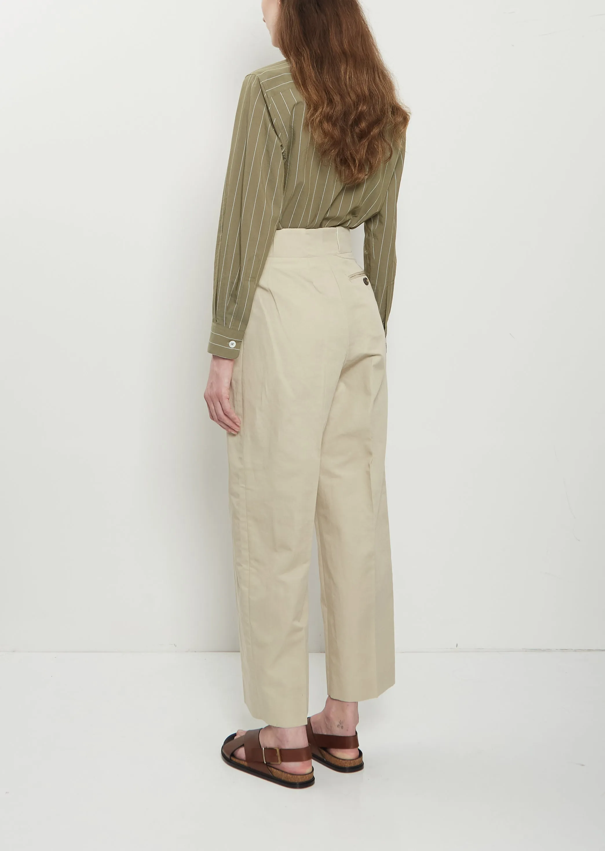 Wide Belt Loop Cotton Linen Trouser sold by La Garconne product image thumbnail 3