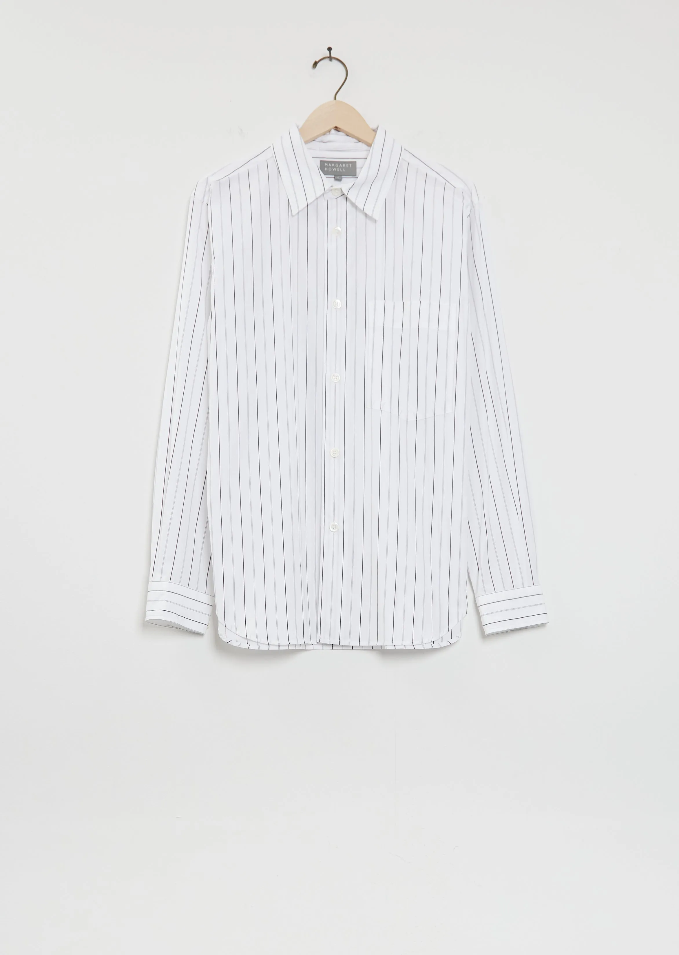 Basic Shirt — White / Charcoal sold by La Garconne