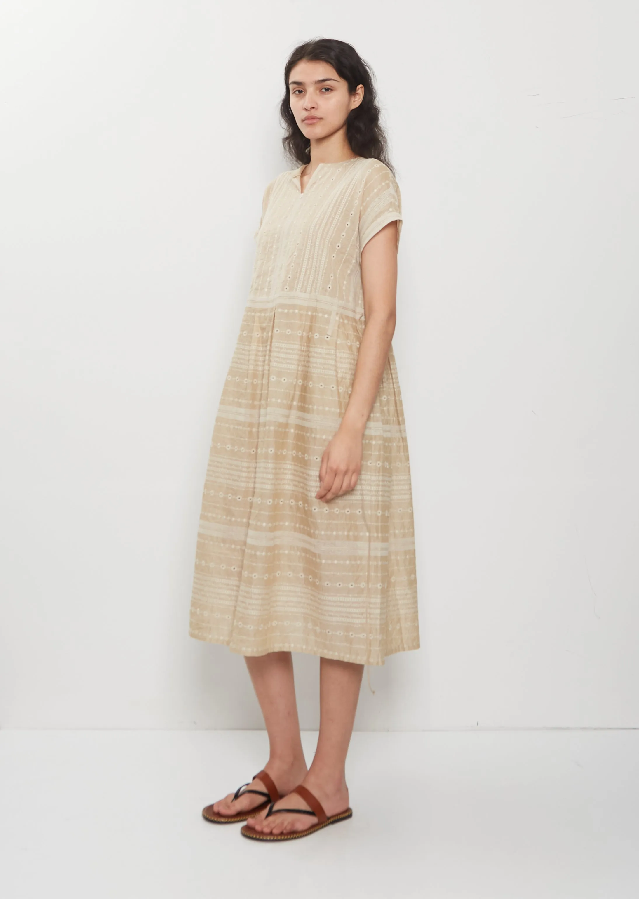 Embroidery Cotton Ramie Dress sold by La Garconne product image thumbnail 4