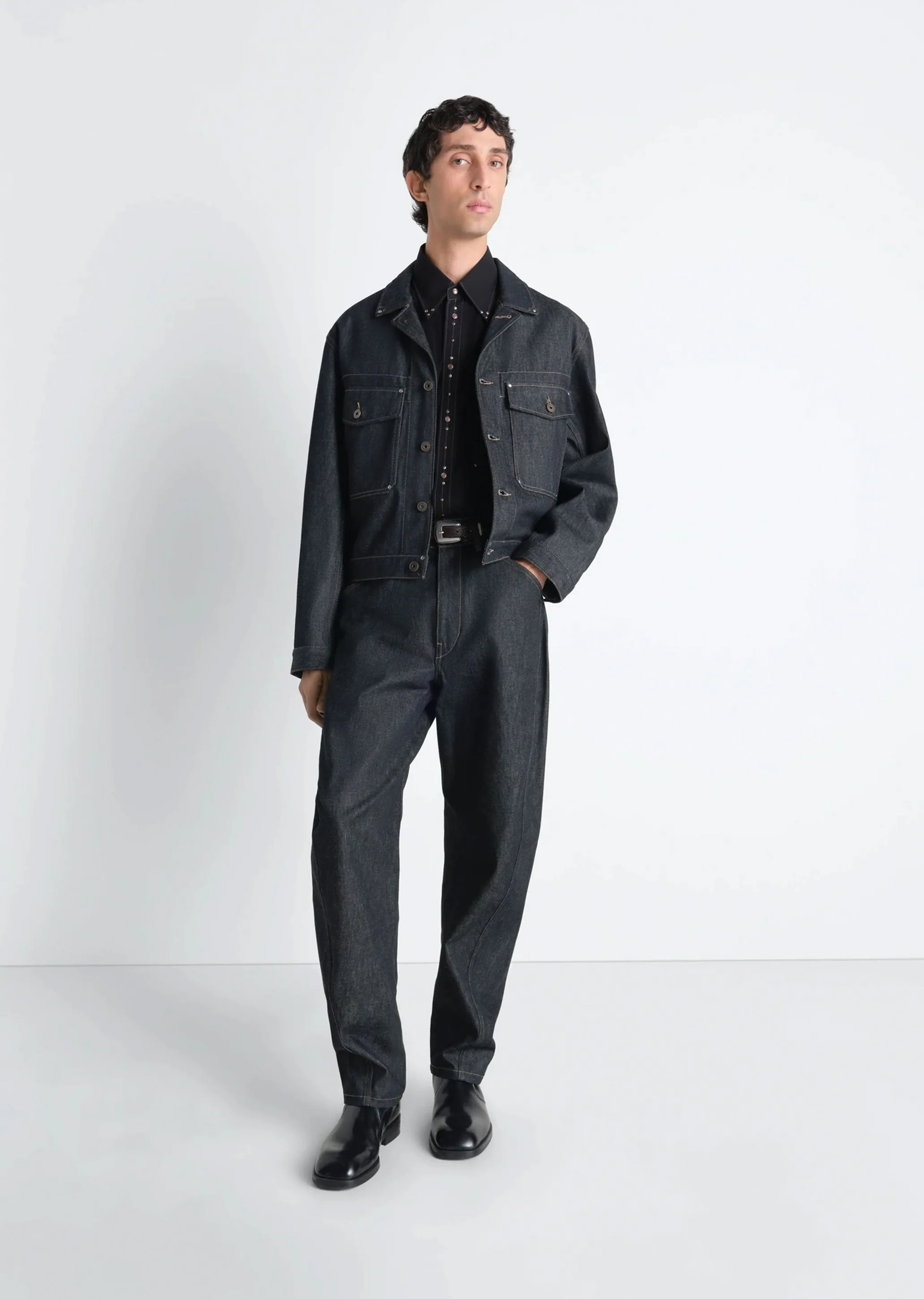 Raw Denim Twisted Workwear Pants sold by La Garconne product image thumbnail 3