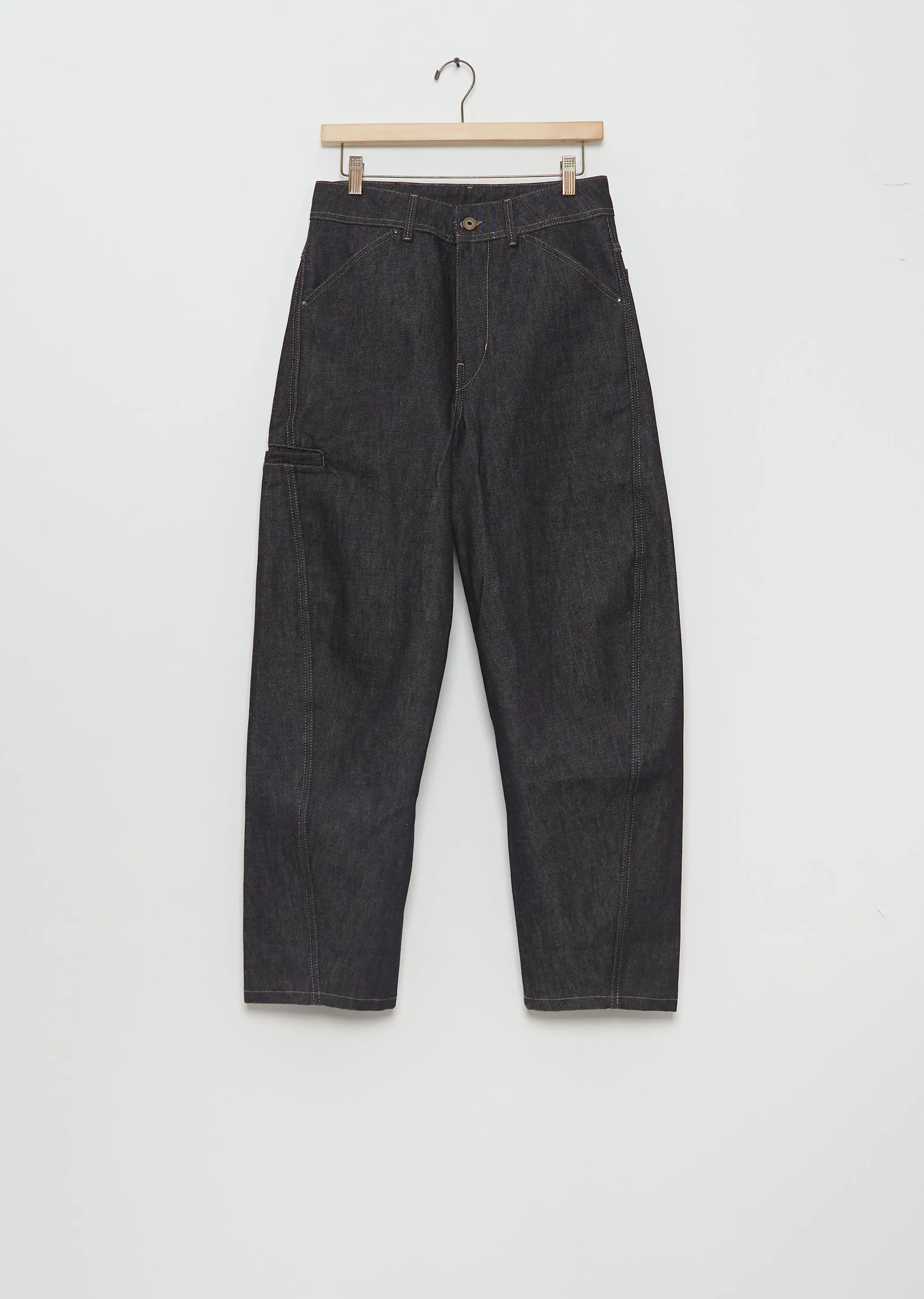 Raw Denim Twisted Workwear Pants sold by La Garconne