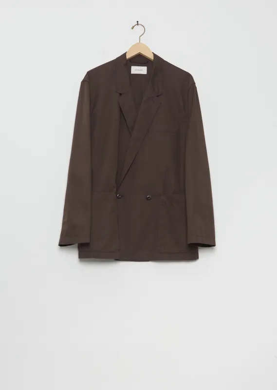 Cotton Twill Double Breasted Workwear Jacket made by La Garconne