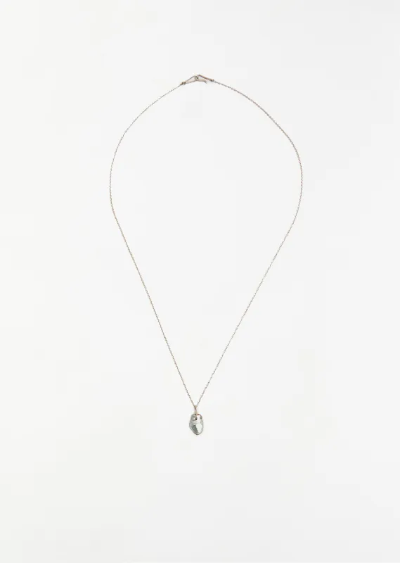 Abalone Pendant White Gold Necklace made by La Garconne