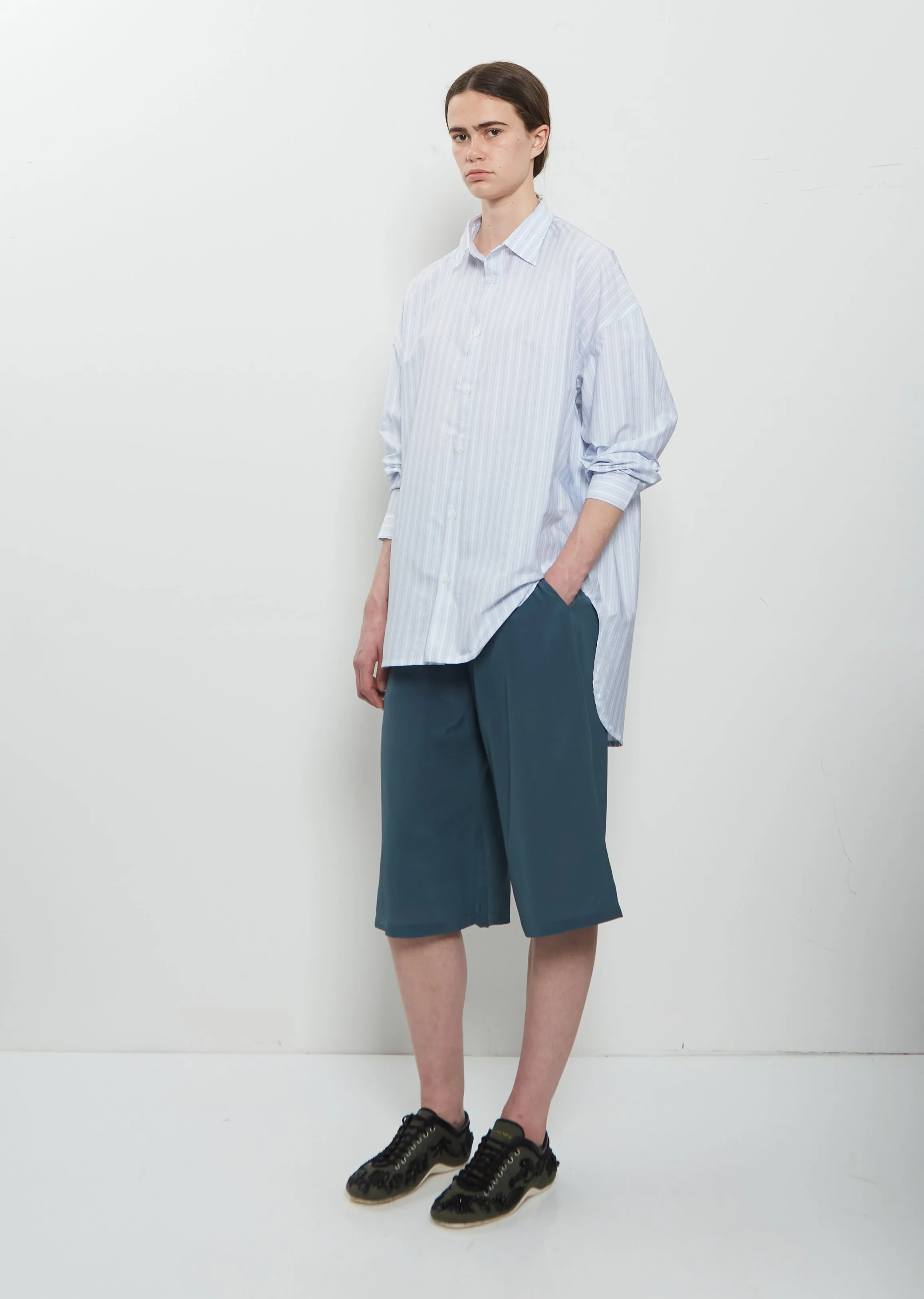No. 5 Split Stripe Cotton Shirt sold by La Garconne product image thumbnail 4